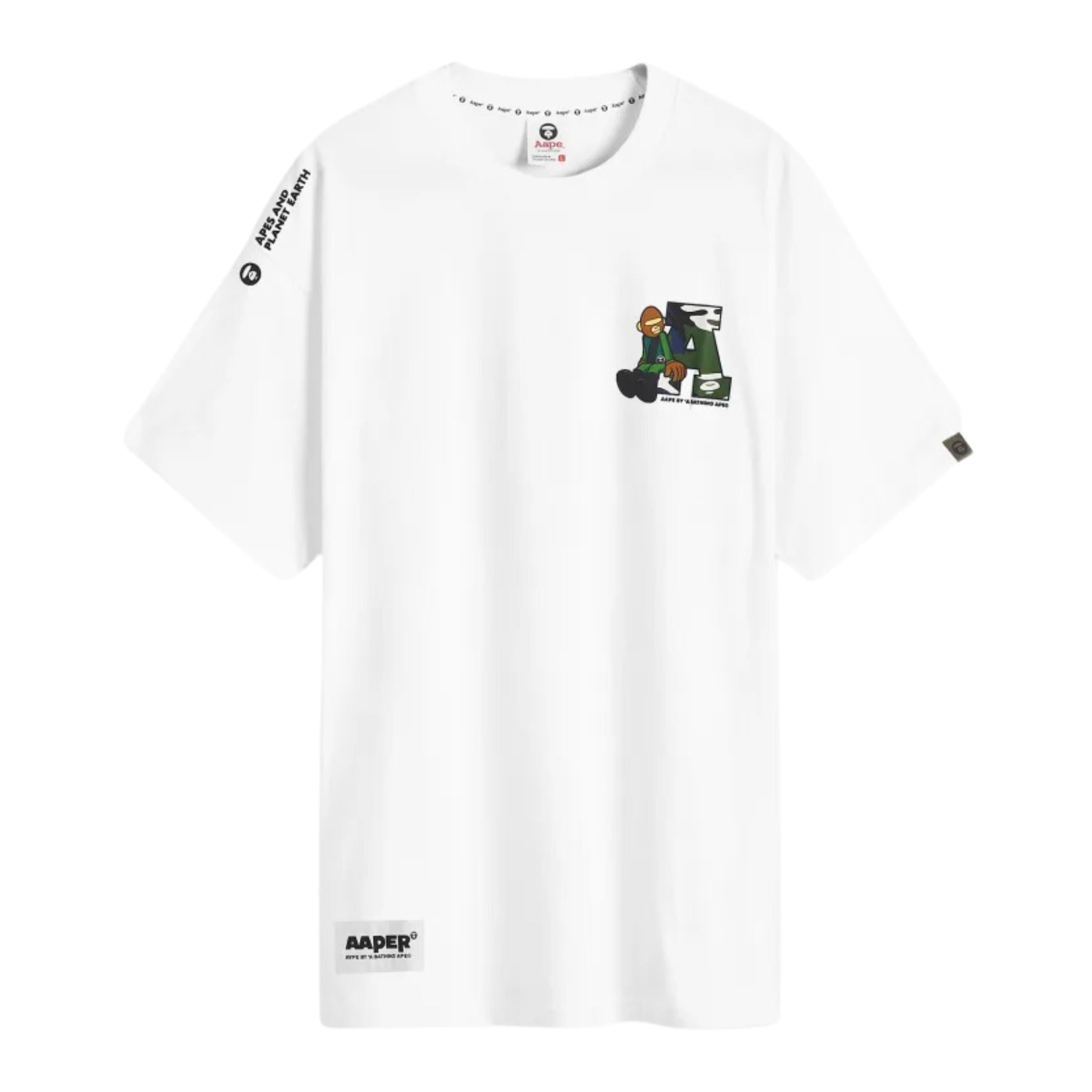 Aape Crew Graphic Logo White