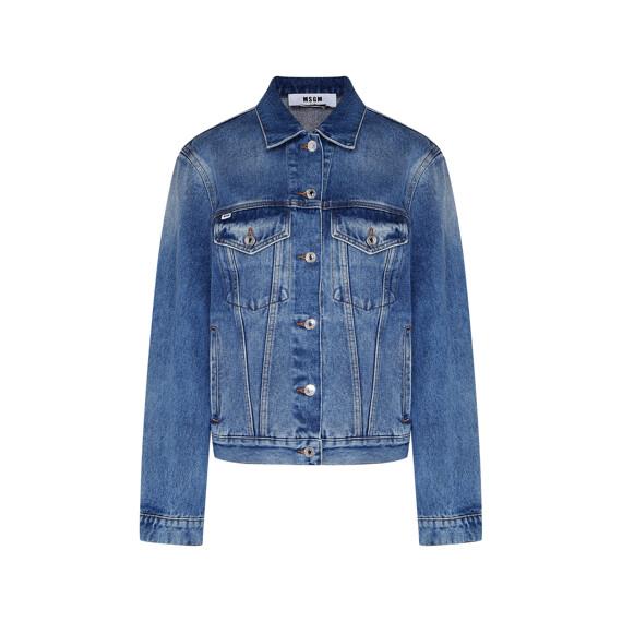 Msgm Jacket Denim Blue