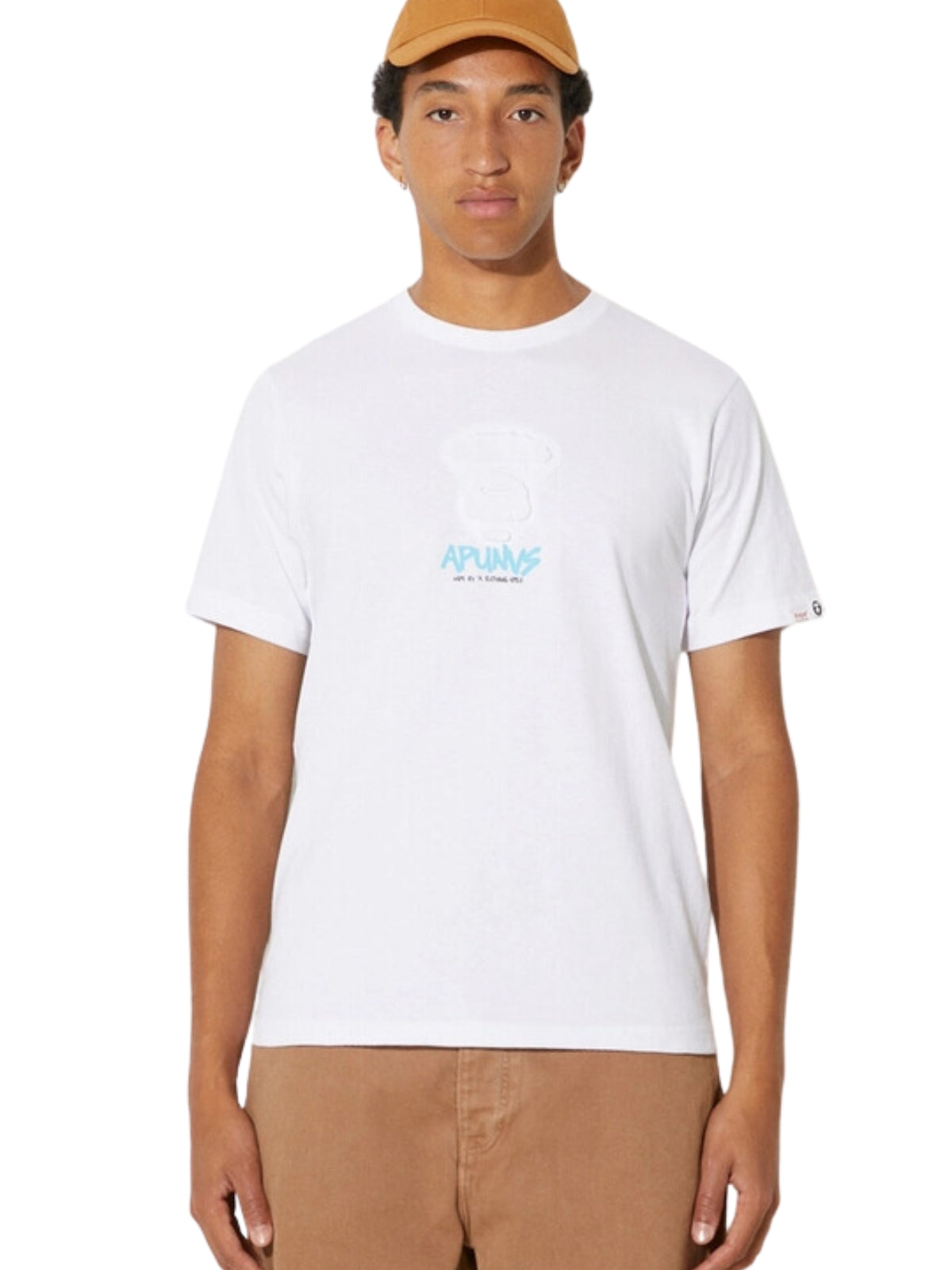 Aape T-Shirt Moon Face Logo White