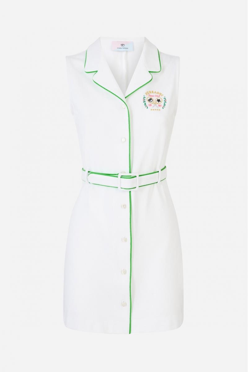 Chiara Ferragni Dress Sleeveless Logo White