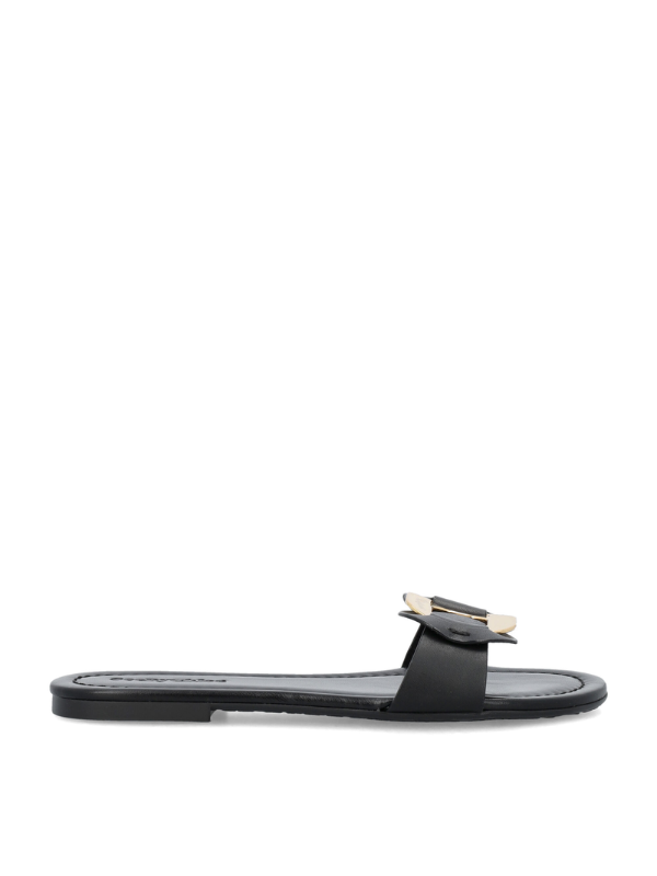 See By Chloe Slides Ss4 Buckle Black