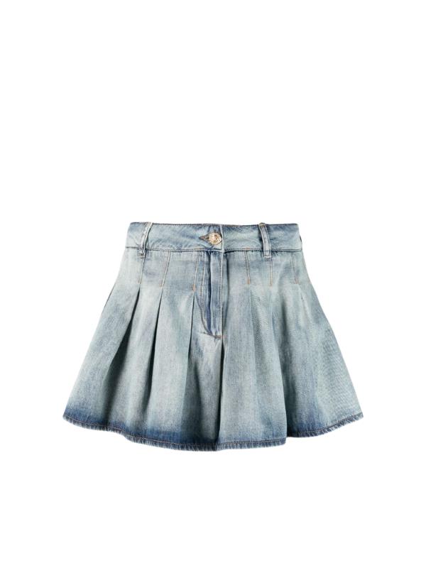 Chiara Ferragni Skirt Pleated Demin
