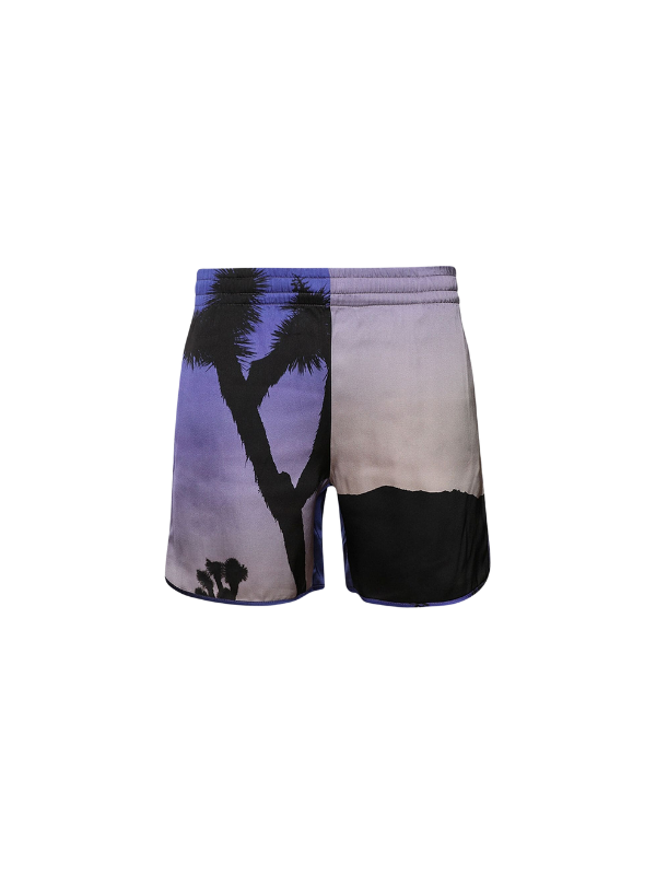 Blue Sky Inn Shorts Sunset Palm Allover Print