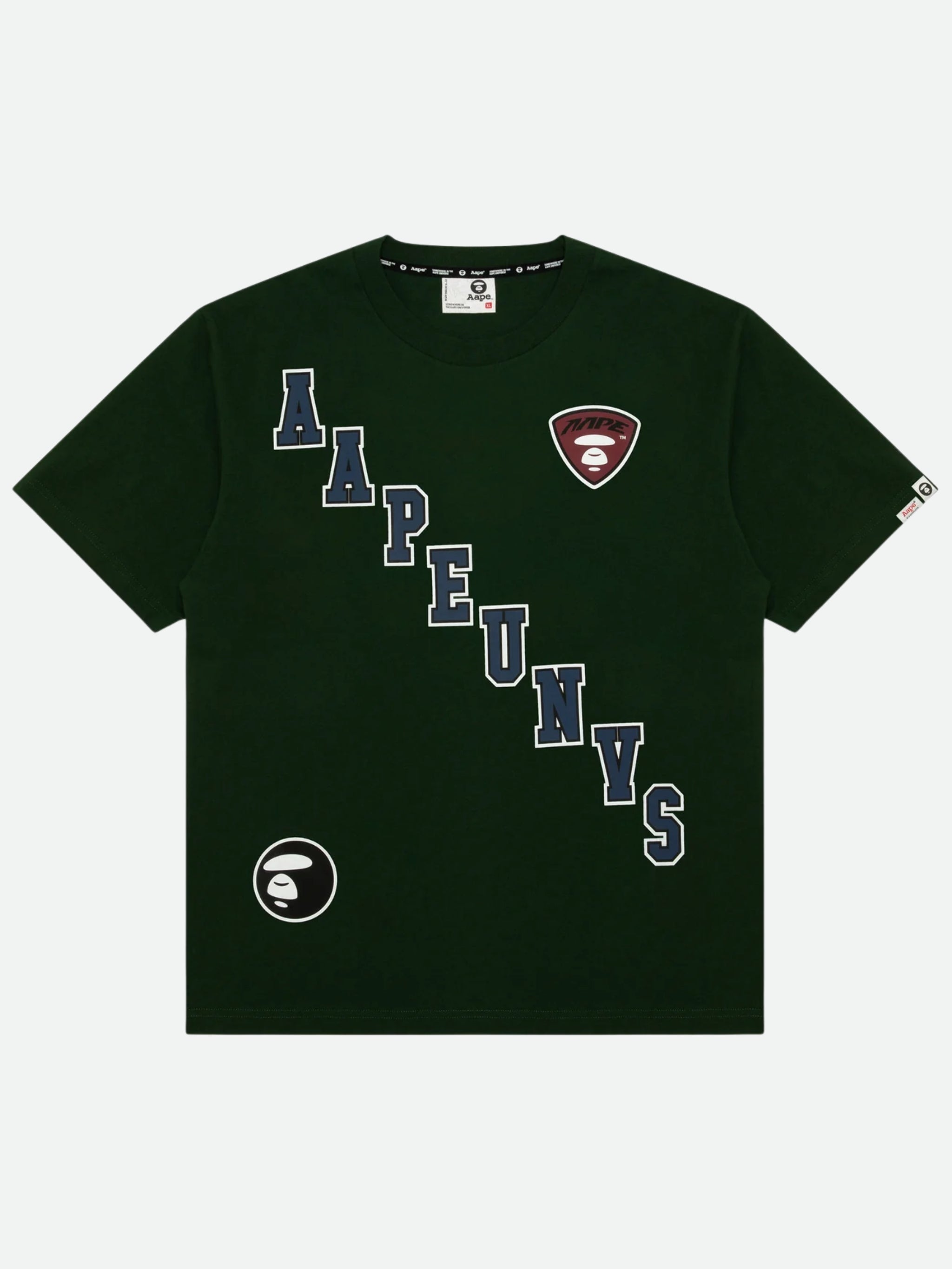 Aape Crew Staircase Logo Dark Green