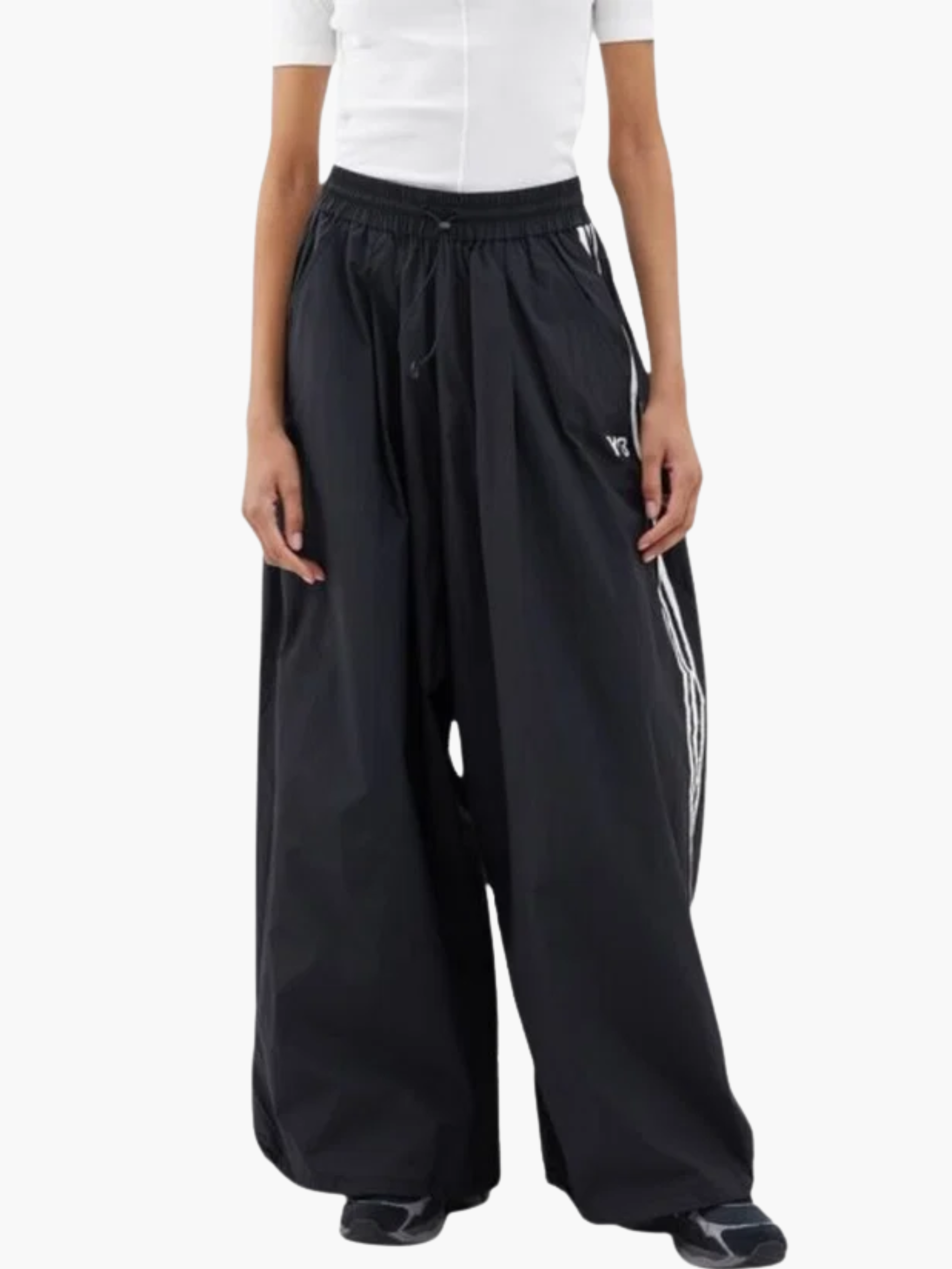 Y-3 Track Pants Striped Side Logo Black