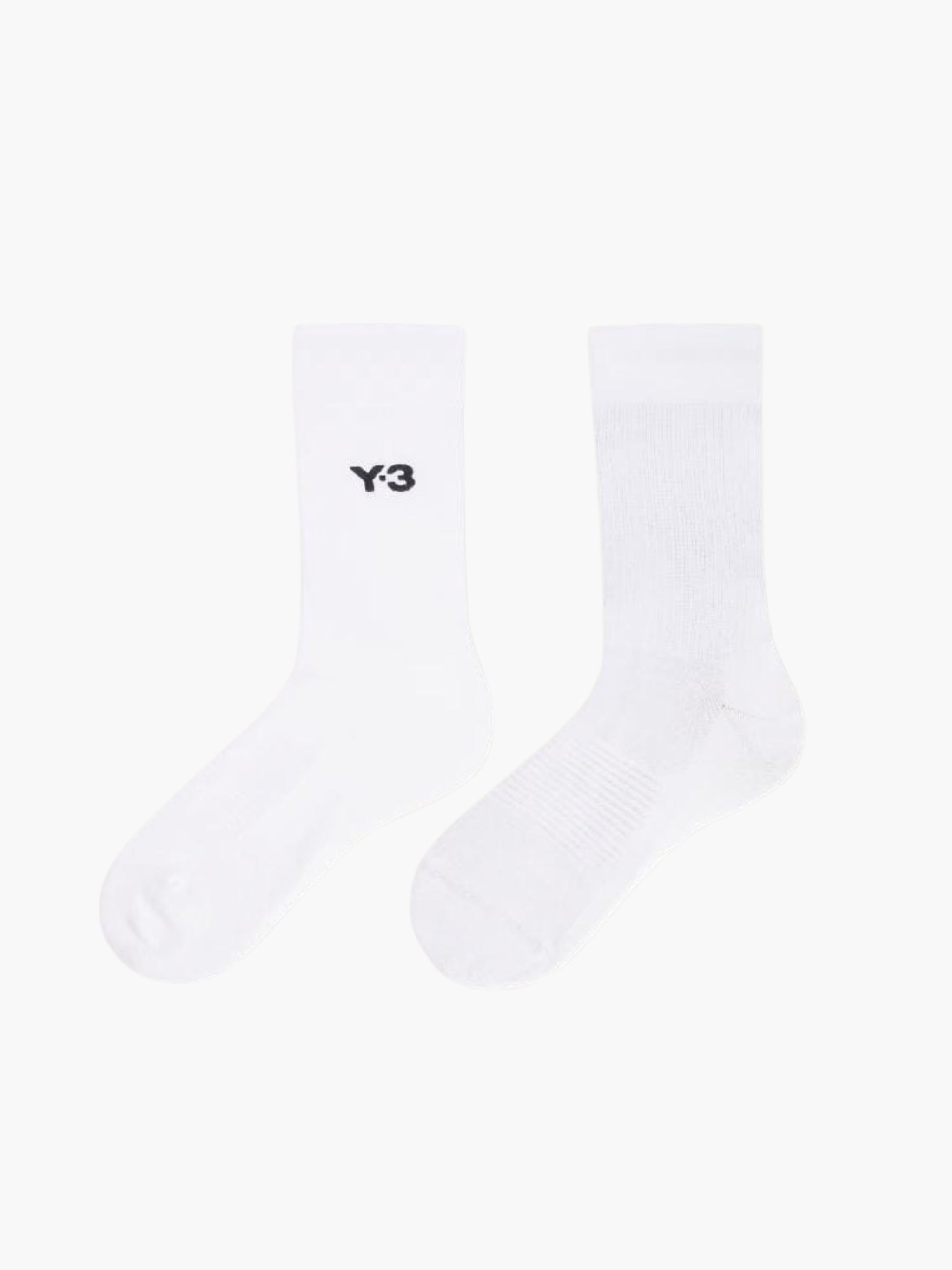 Y-3 Socks Black Logo White