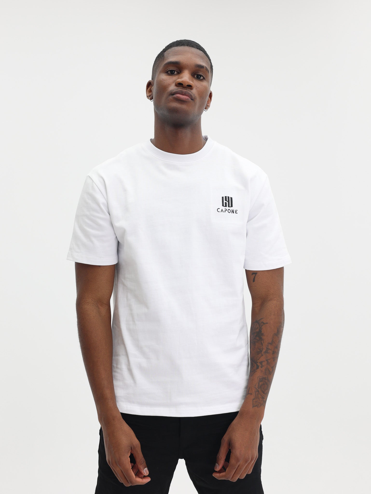 Capone Crew Top Logo White