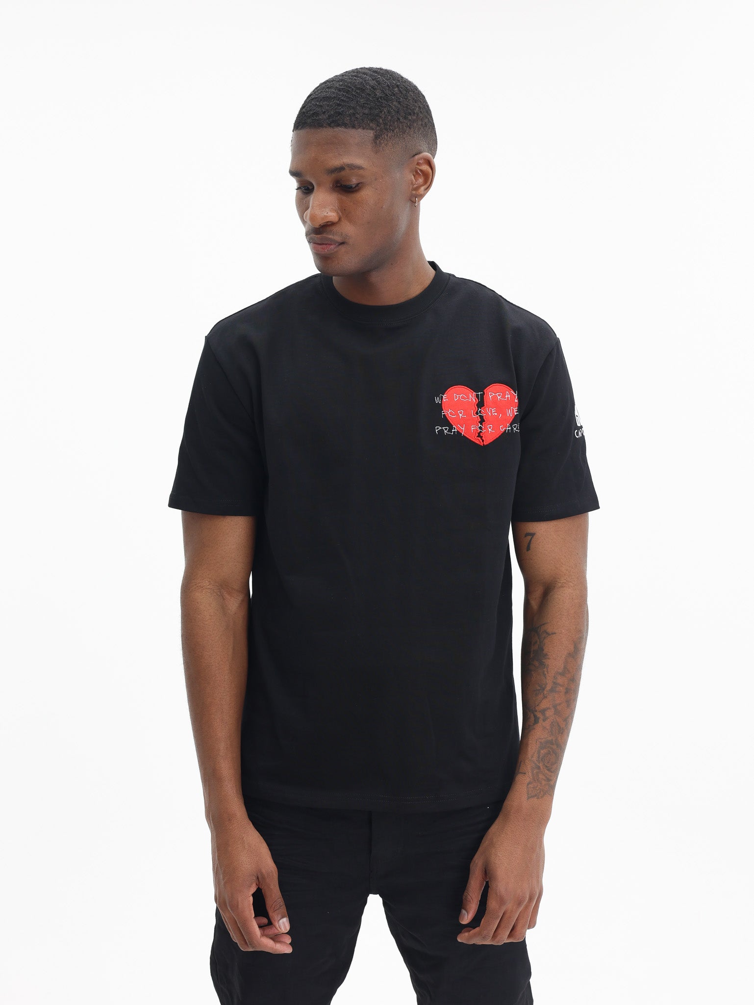 Capone Crew Broken Heart Sl Black T-Shirt