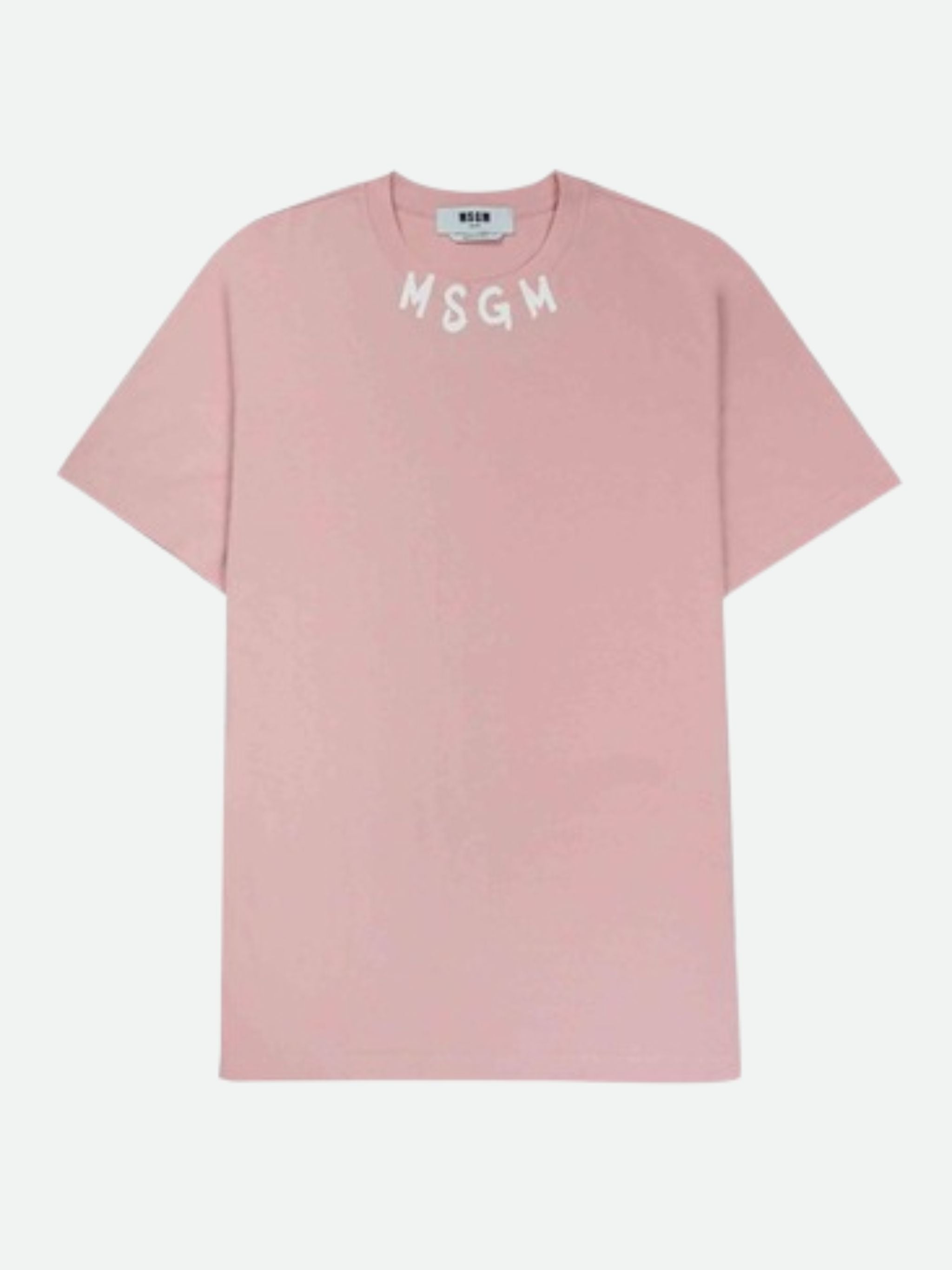 MSGM T-Shirt Neck Logo Pink