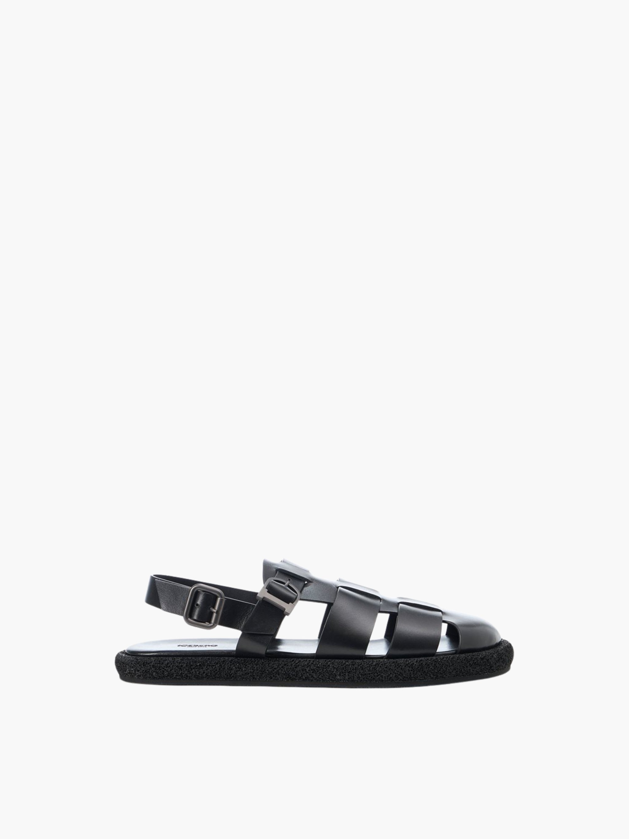 Iceburg Sandals Is18 Logo Back Strap Black