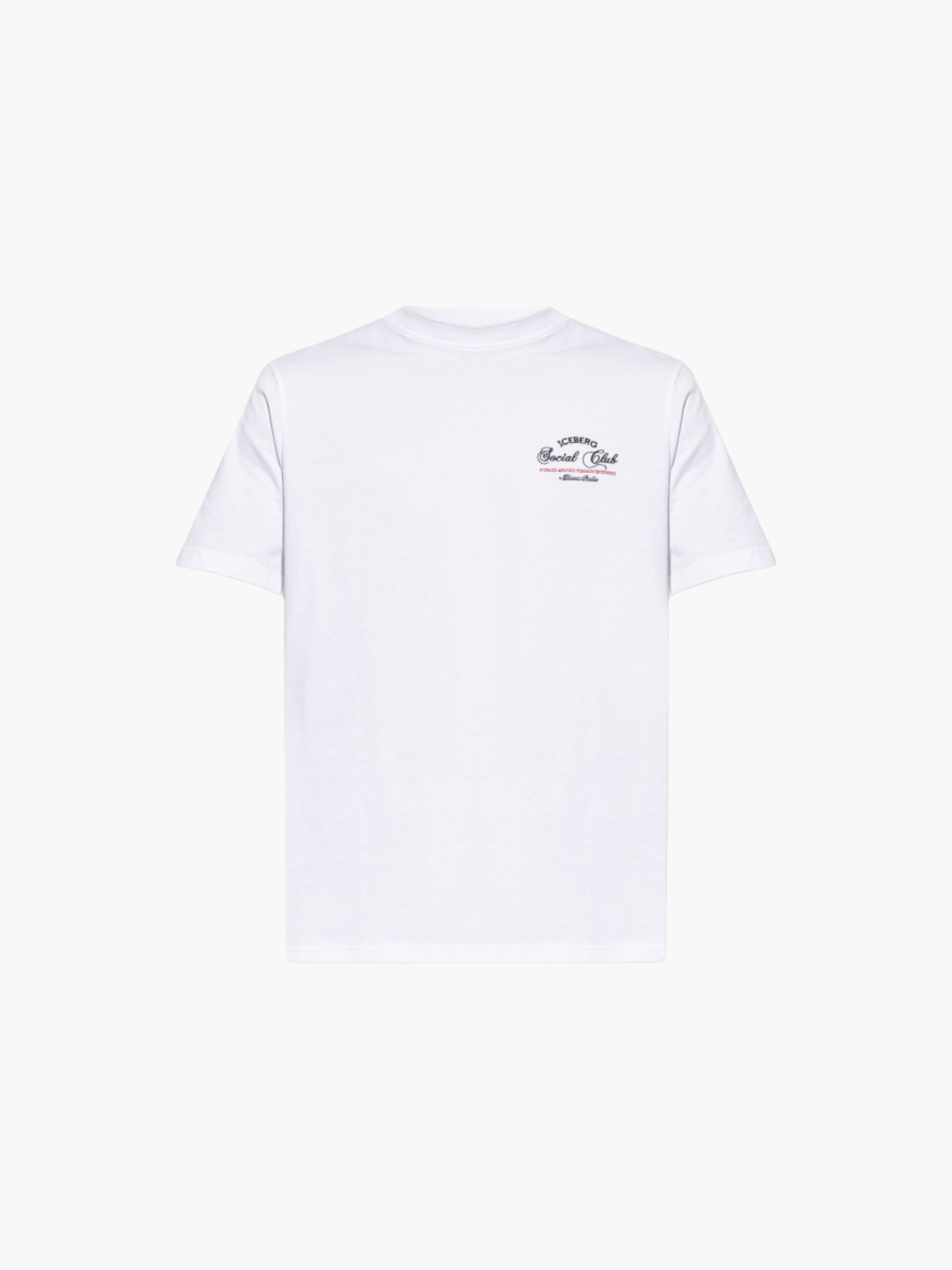 Iceberg T-Shirt Social Club Logo Crew White