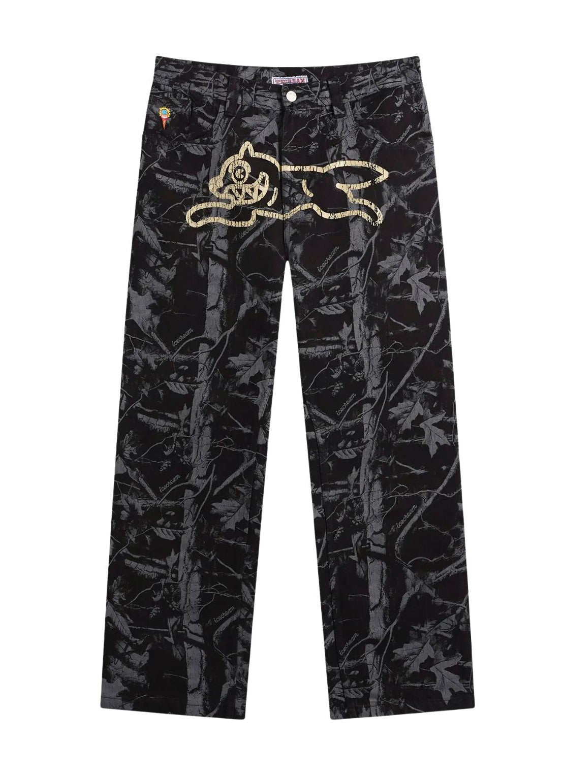 Ice-cream Jeans Tree Camo Denim Black