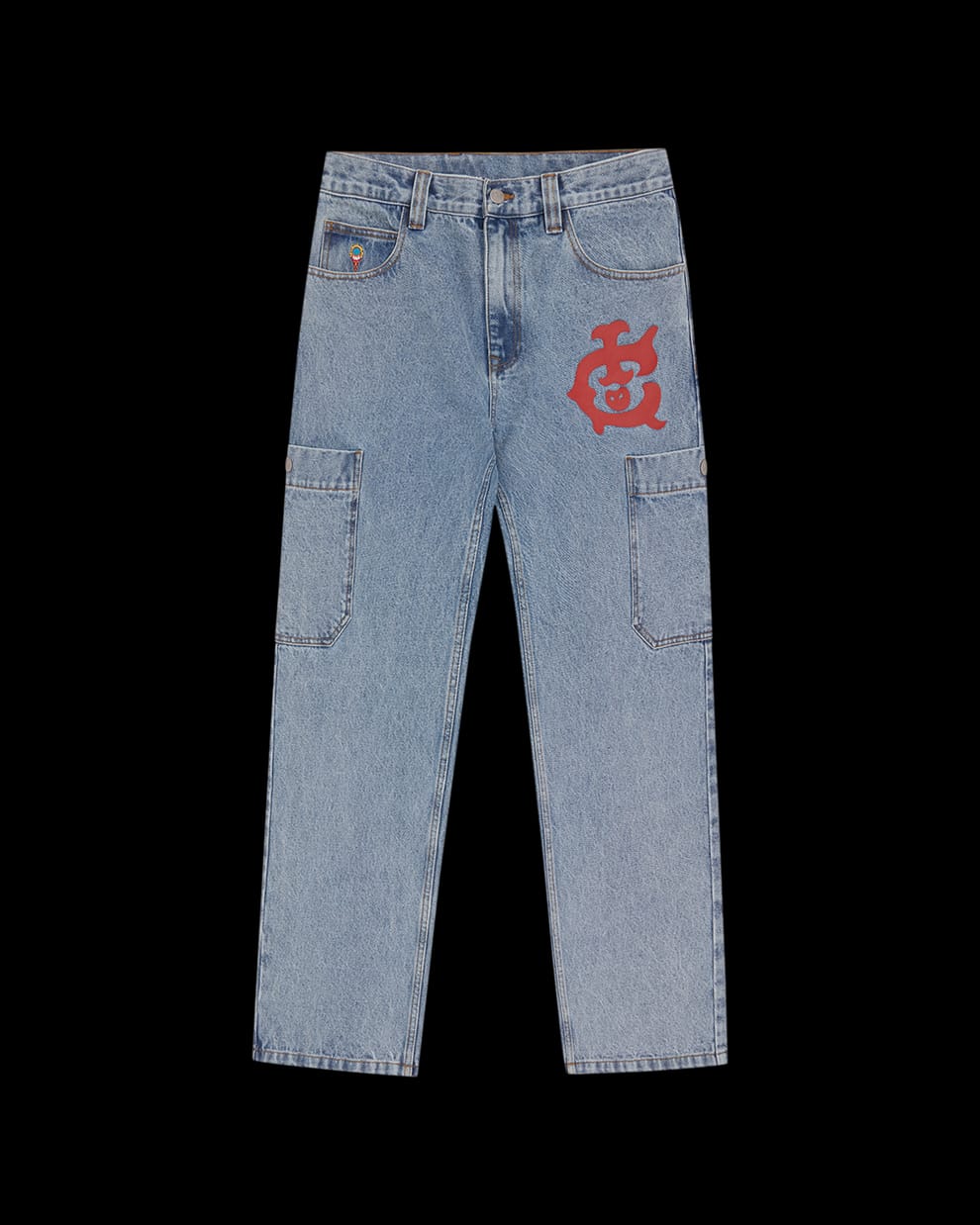 Ice-cream Jeans Western Denim Light Wash