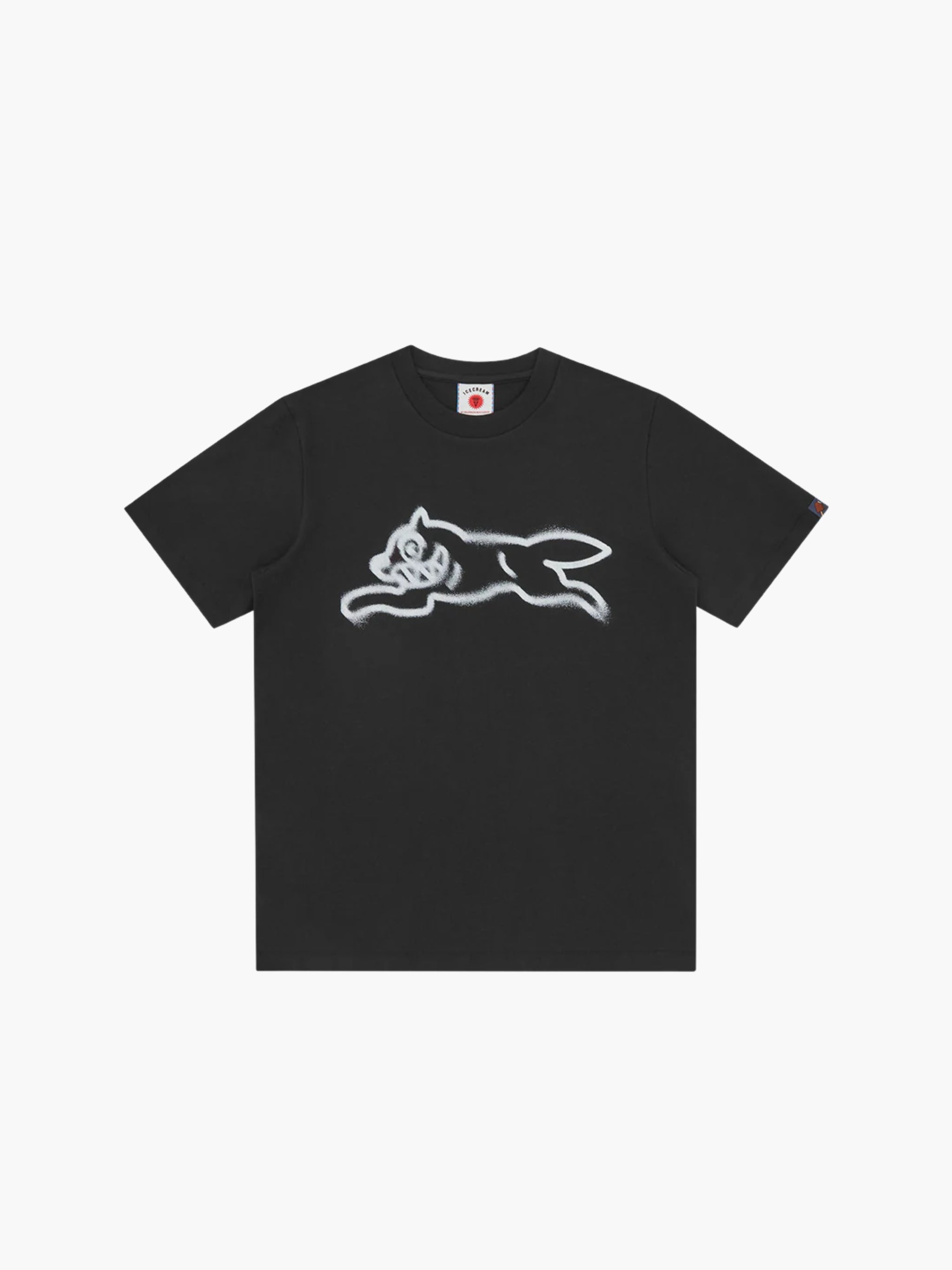 Ice-cream T-Shirt Spray Paint Dog Black