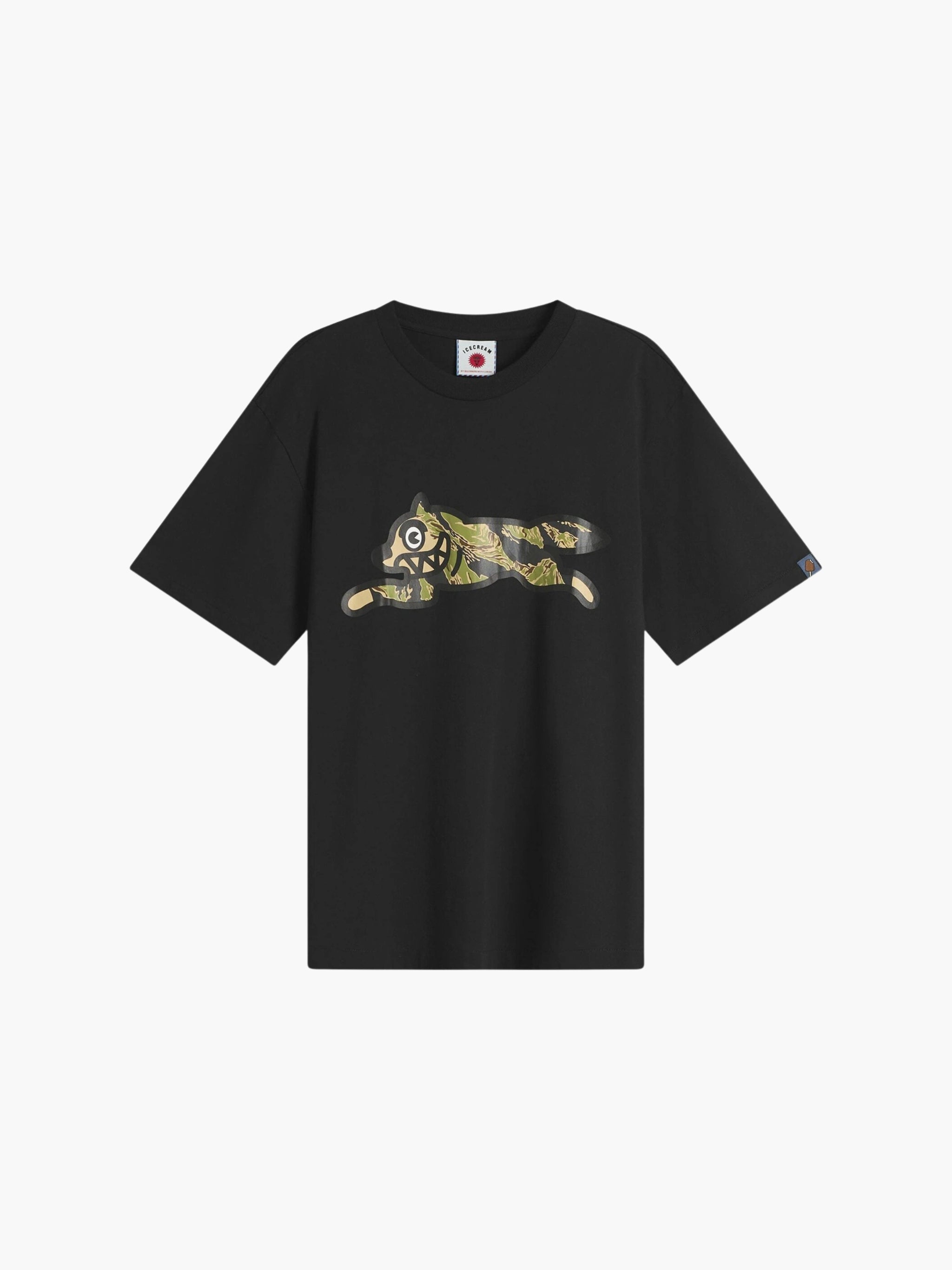 Ice-cream T-Shirt Tiger Stripe Dog Black