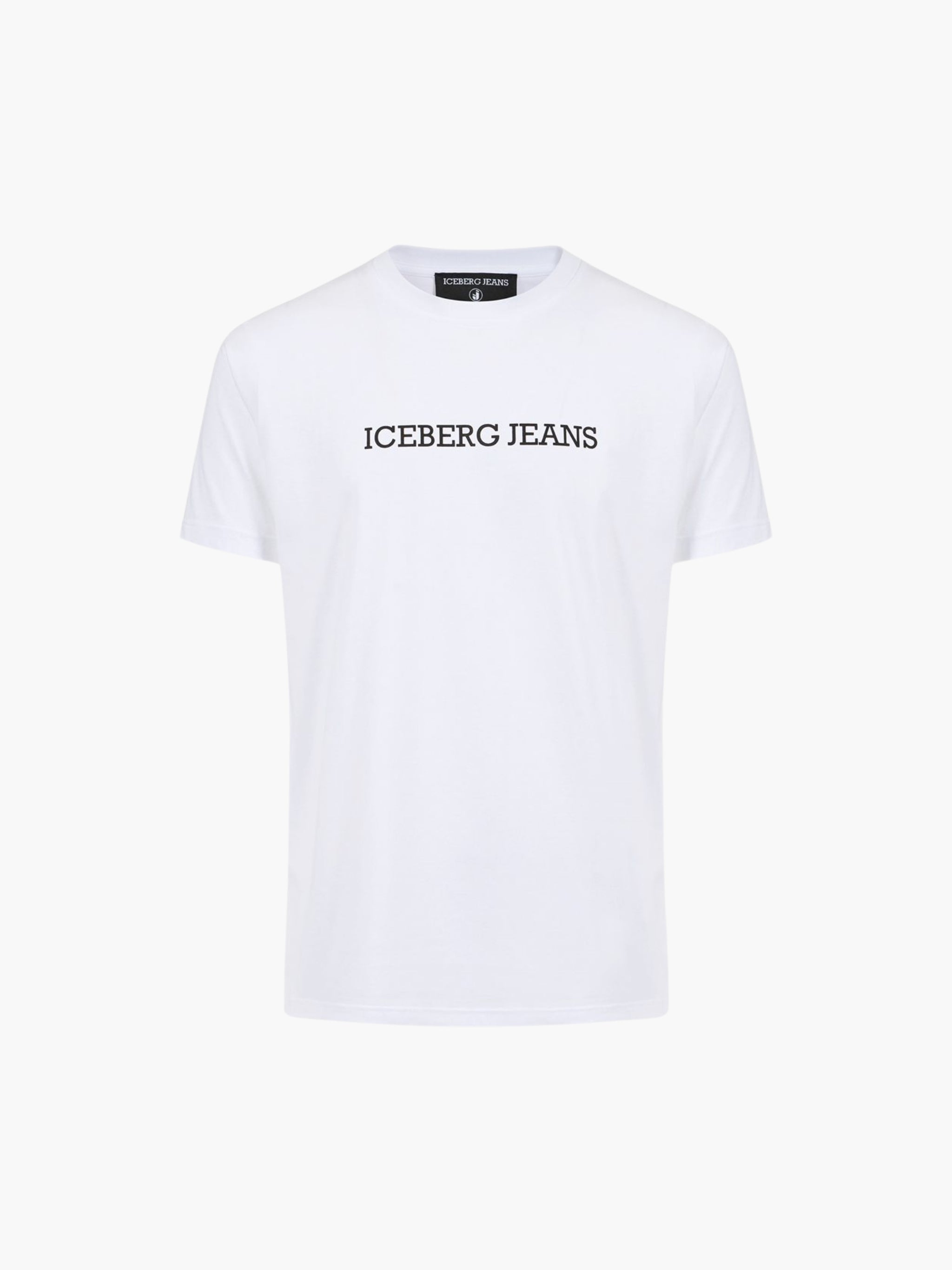 Iceberg Jeans T-Shirt Black Ibj Print White