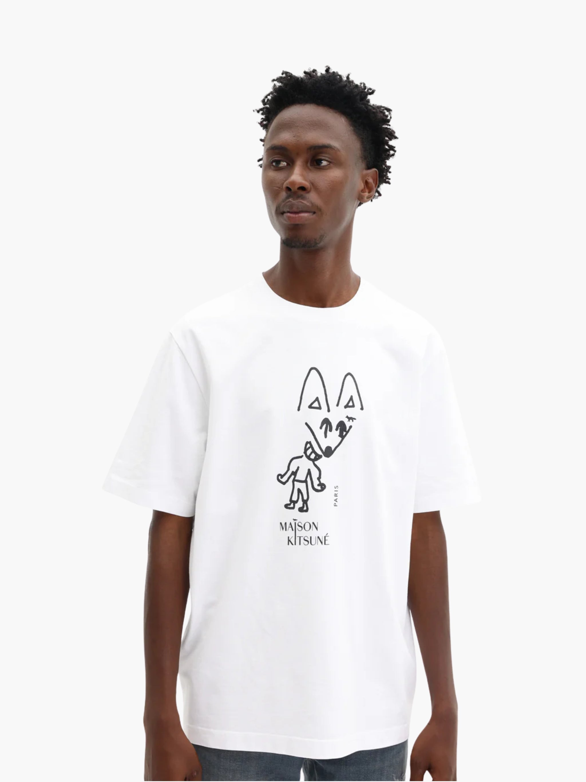 Maison Kitsune T-Shirt Party Fox Comfort White