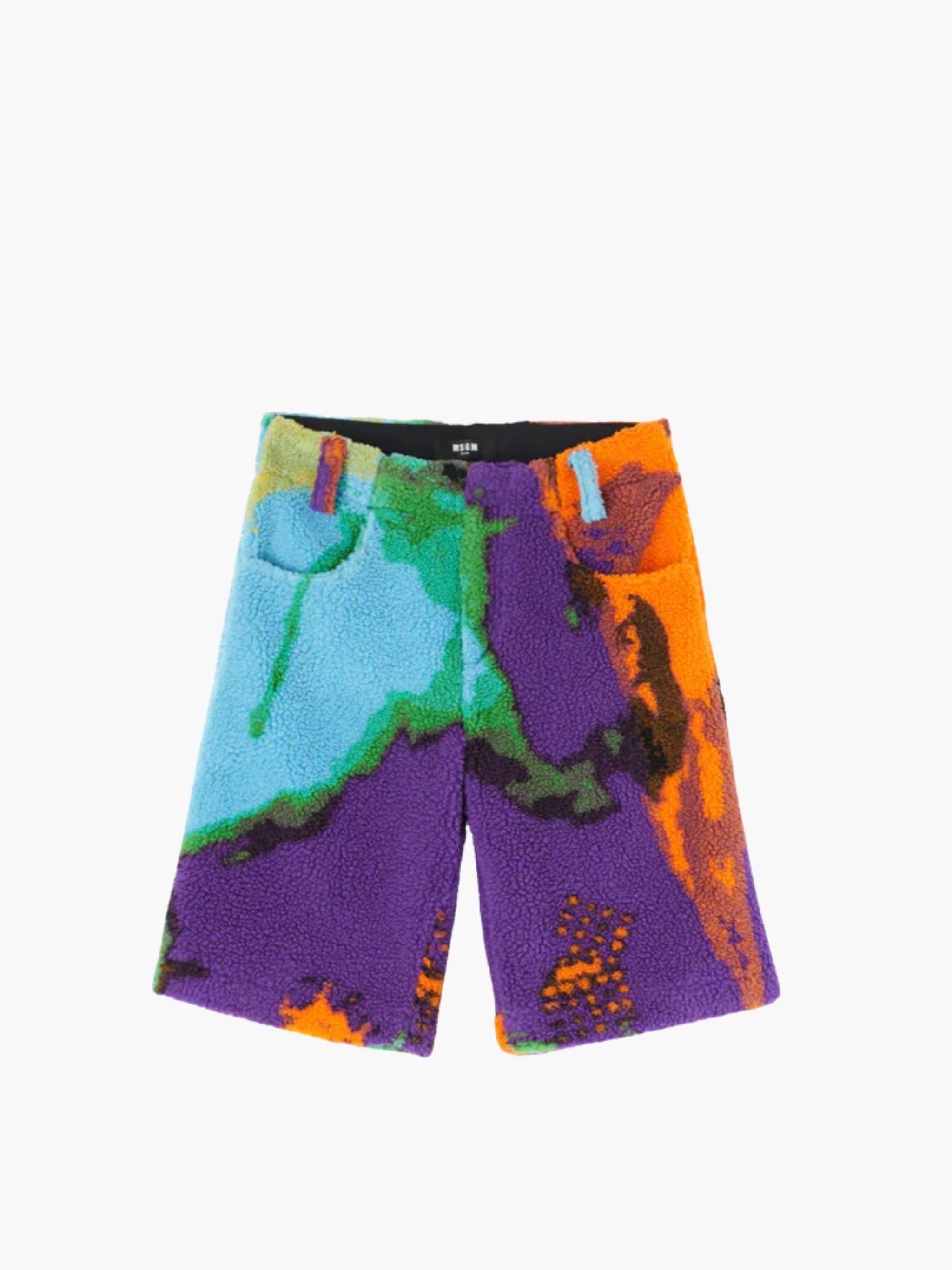 Msgm Shorts Earth Galaxy Purple