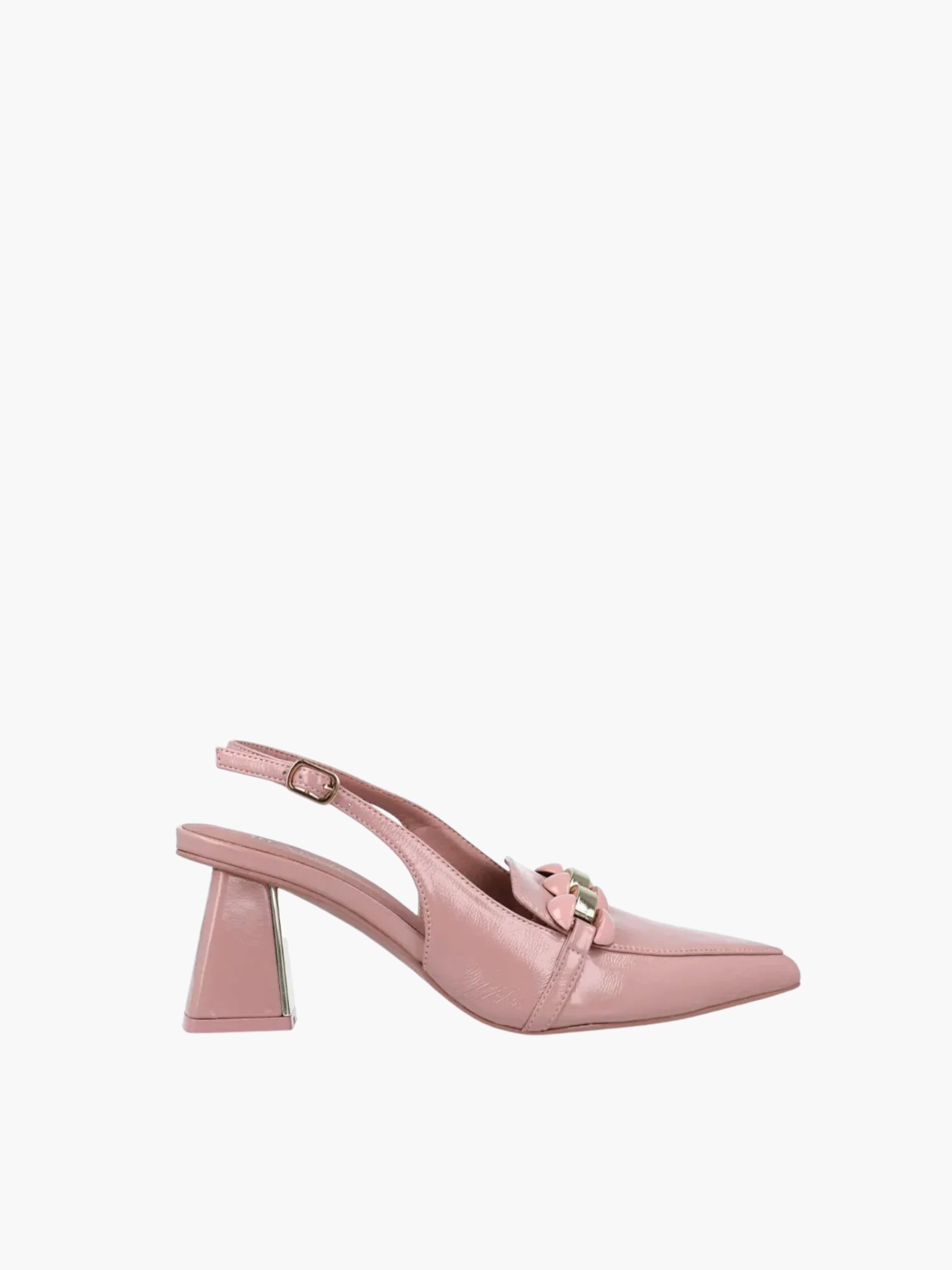 Menbur Heel Mm9 Mid Low Gold Detail Nude