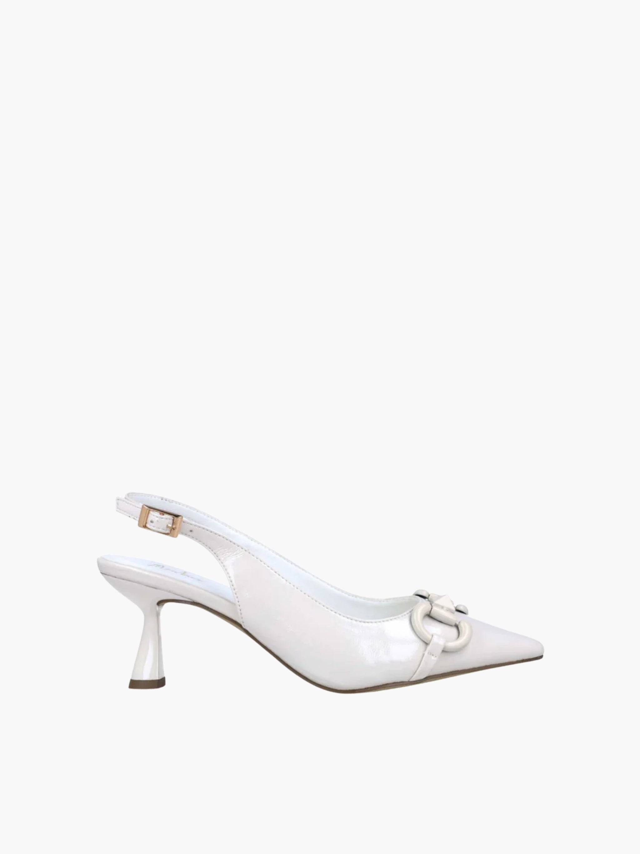 Menbur Heel Mm68 Mid Low Slingback White