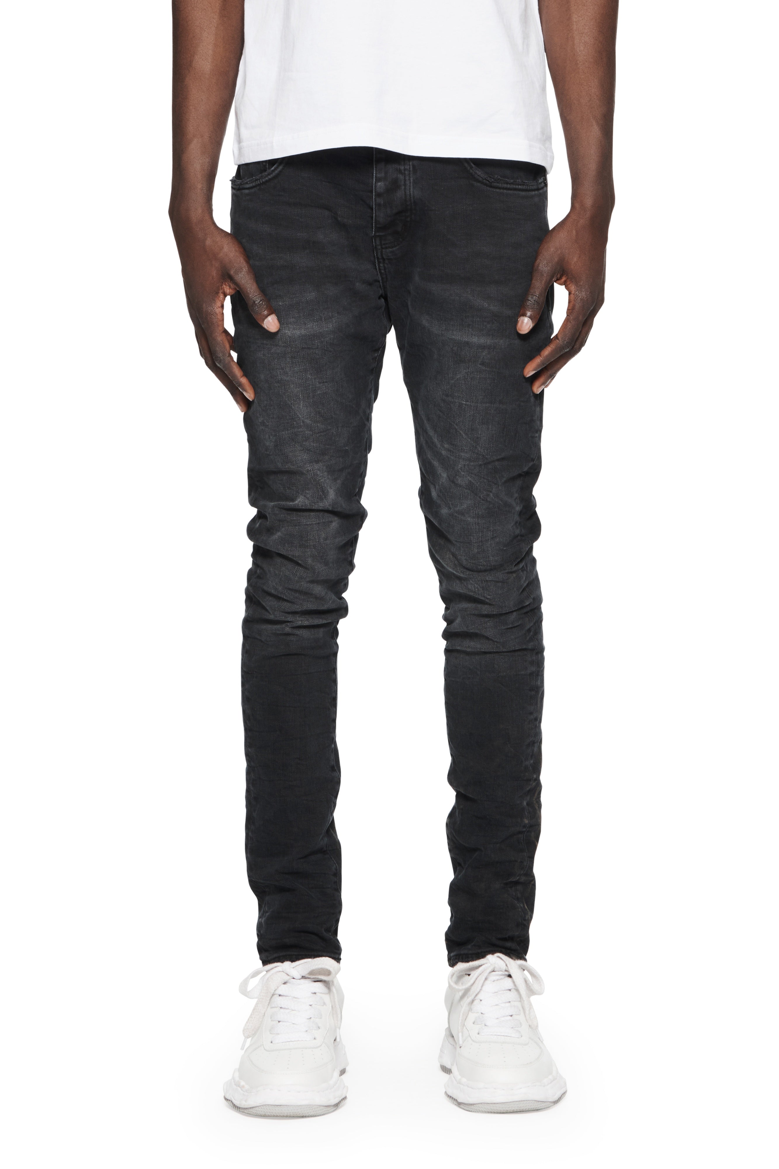 Purple Jeans Paint Splatter Black Wash