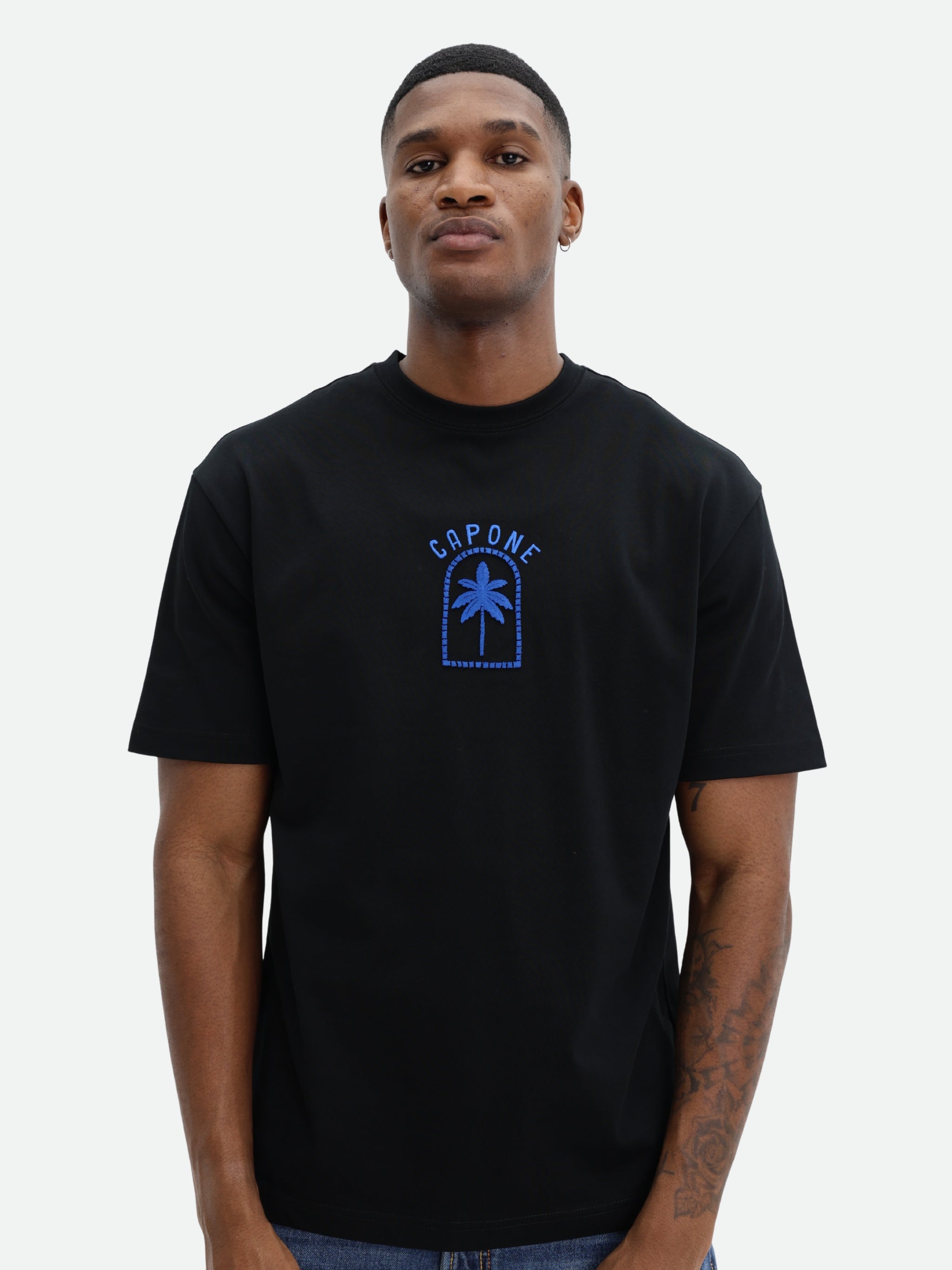 Capone T-Shirt Palm Tree Black