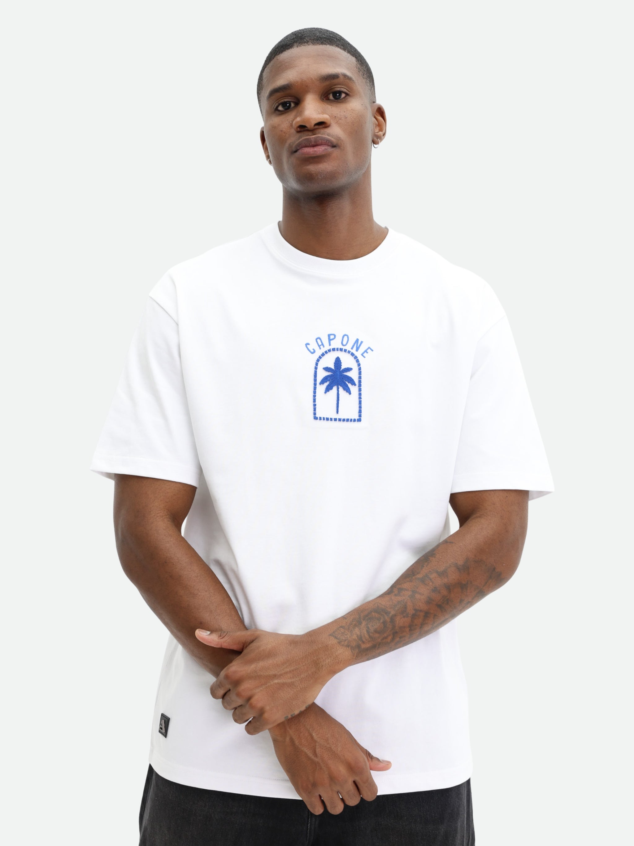 Capone T-Shirt Palm Tree White