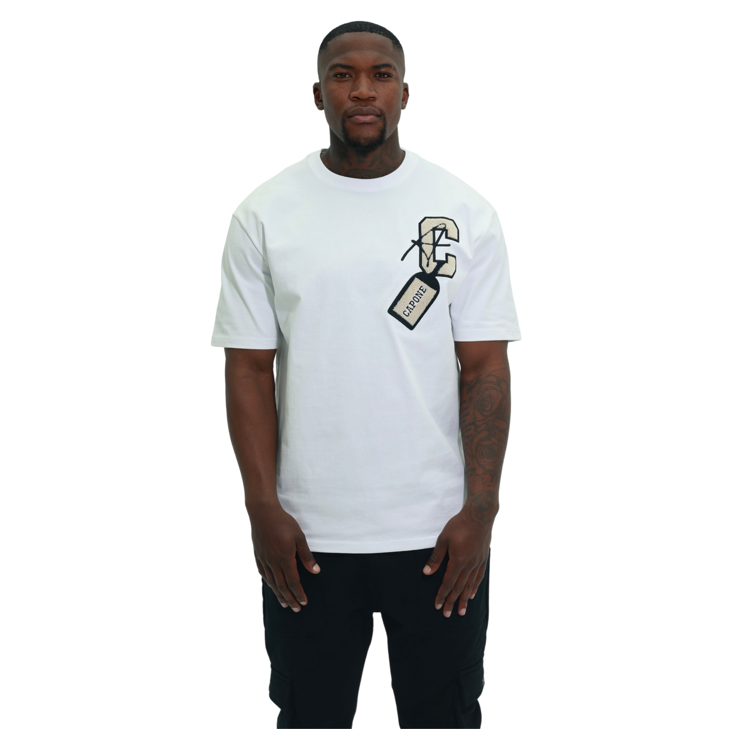 Capone T-Shirt C Logo White