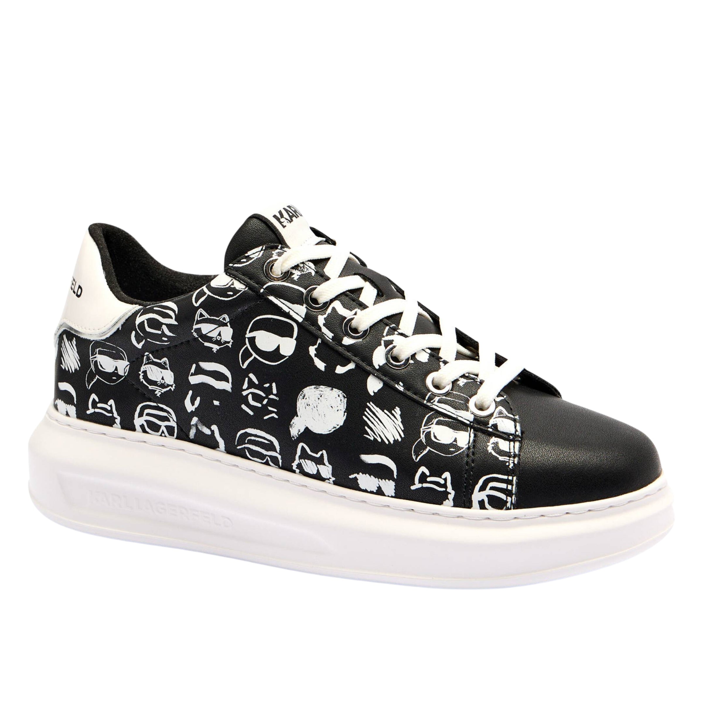 Karl Lagerfeld Sneaker Kl551 Twin Nft Graffiti Black-White
