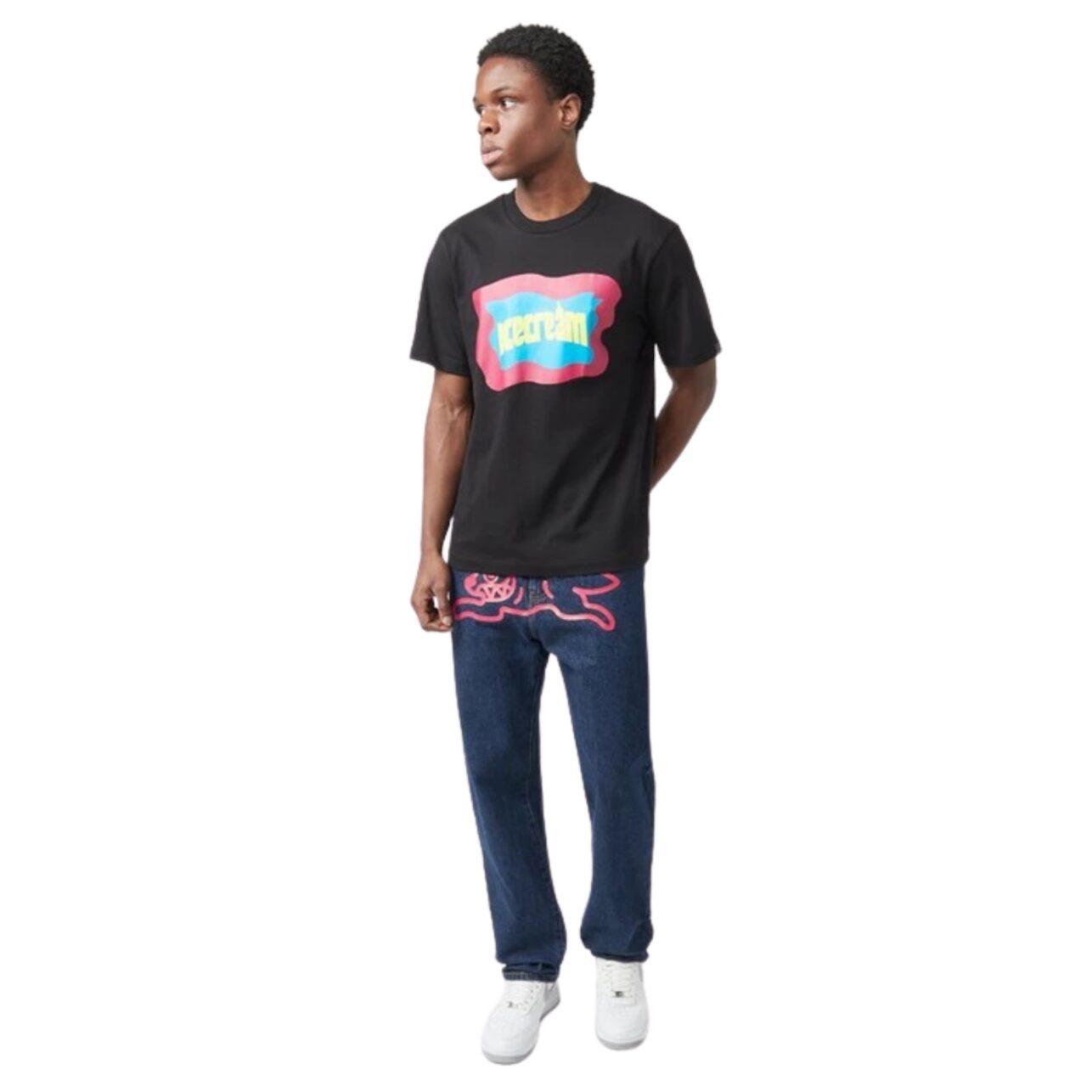 Ice Cream T-Shirt Block Logo Black