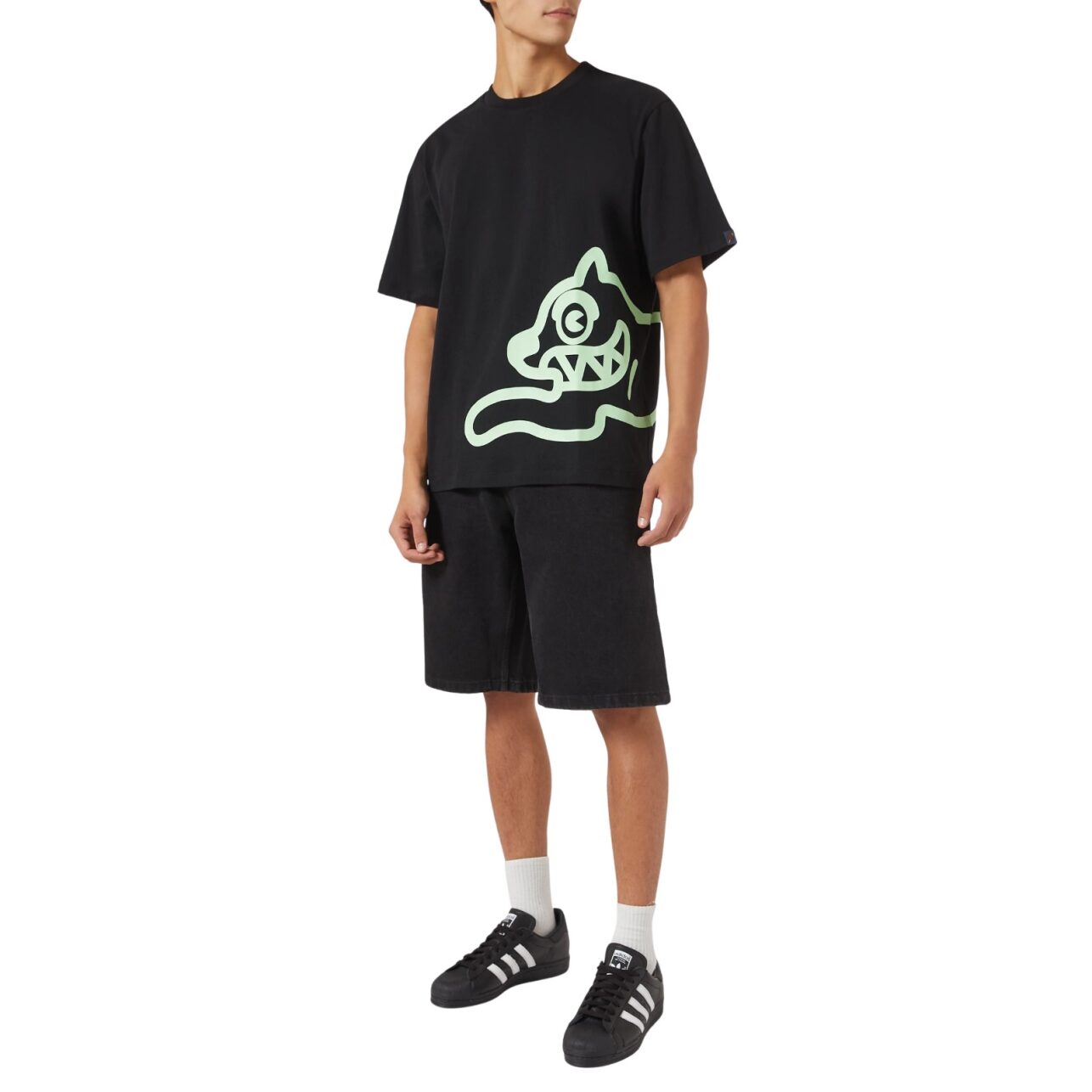Ice Cream T-Shirt Running Dog Black-Green