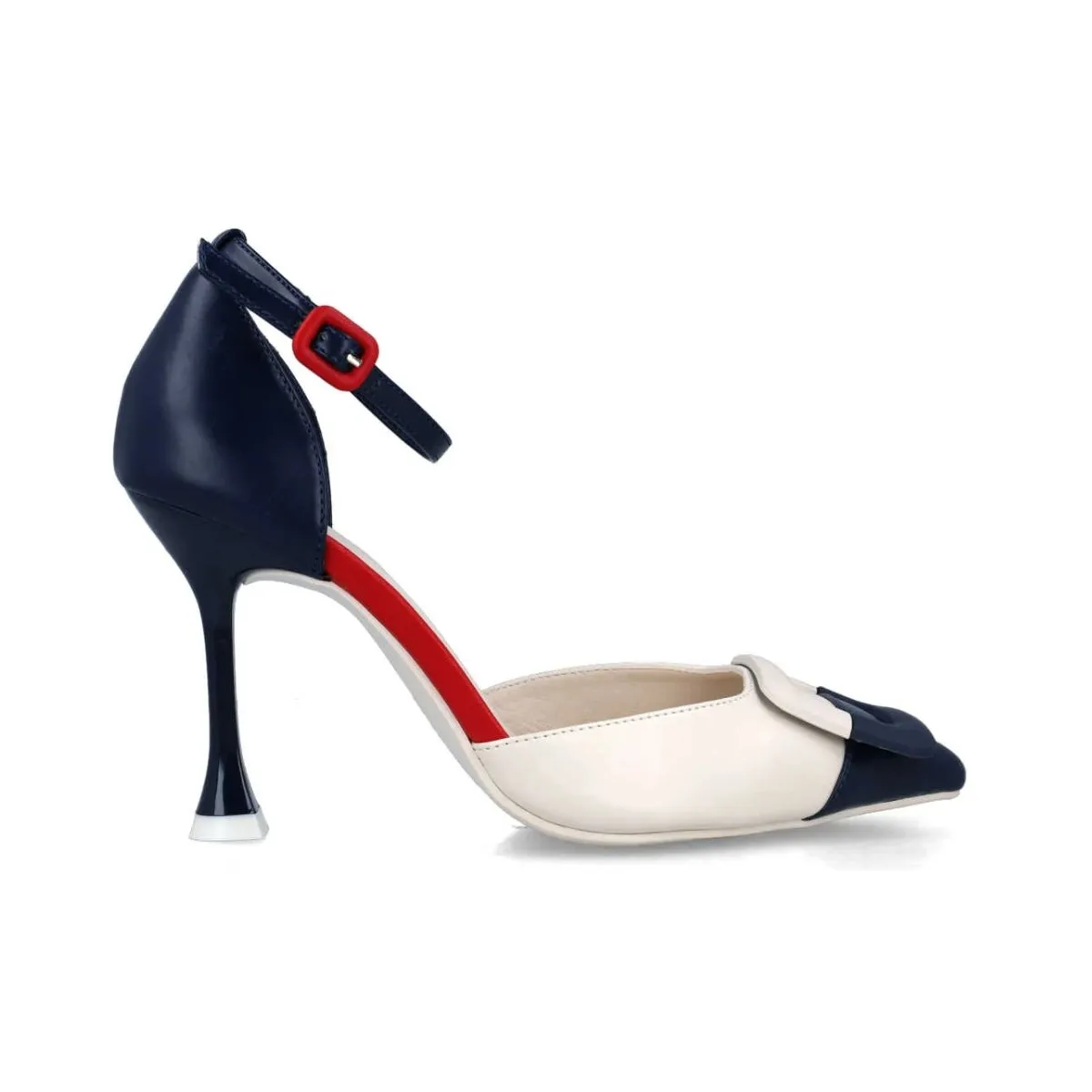 Menbur Heel Mh1 High Colour Block Navy