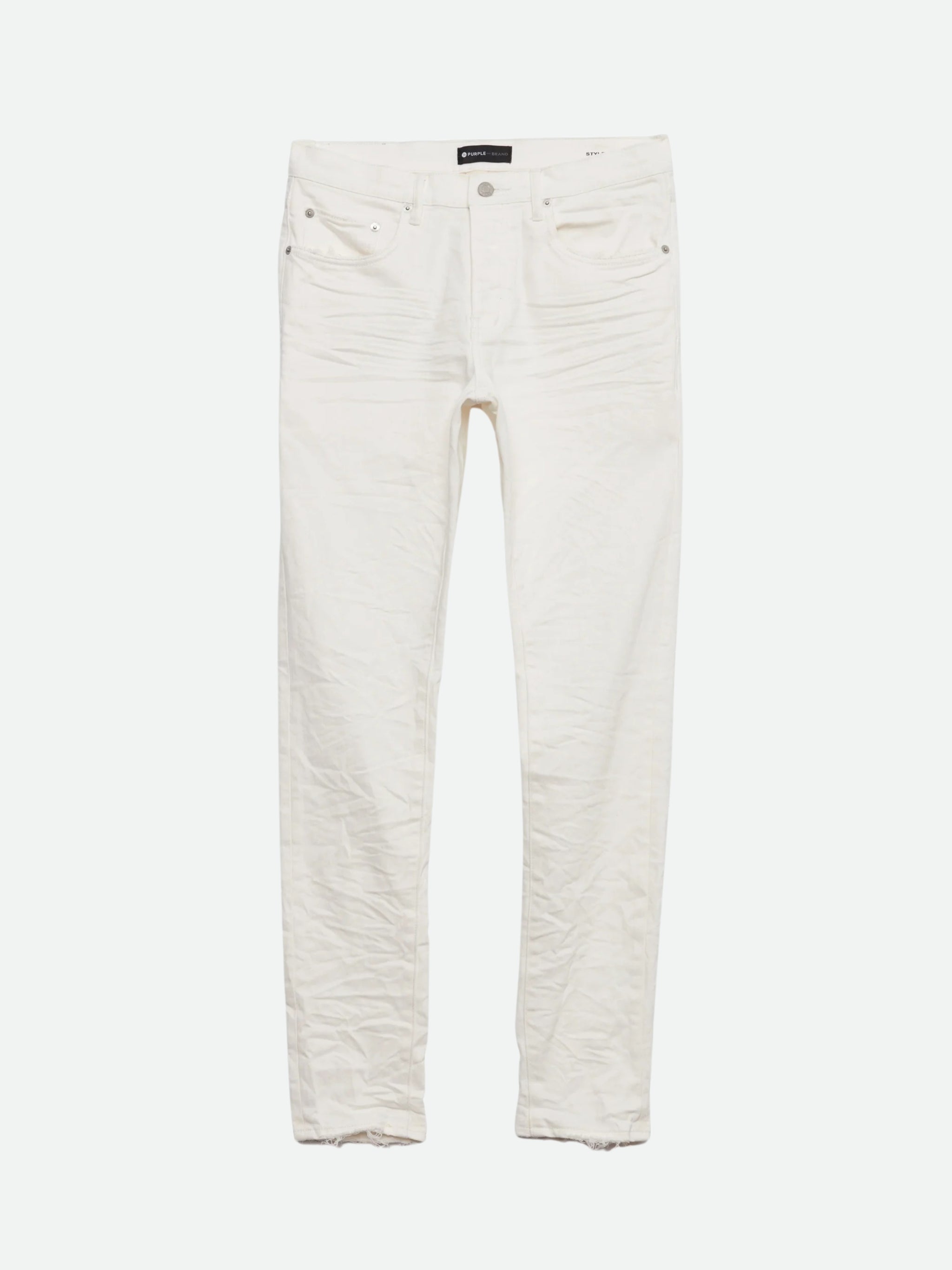 Purple Jeans Lo Rise Optic White