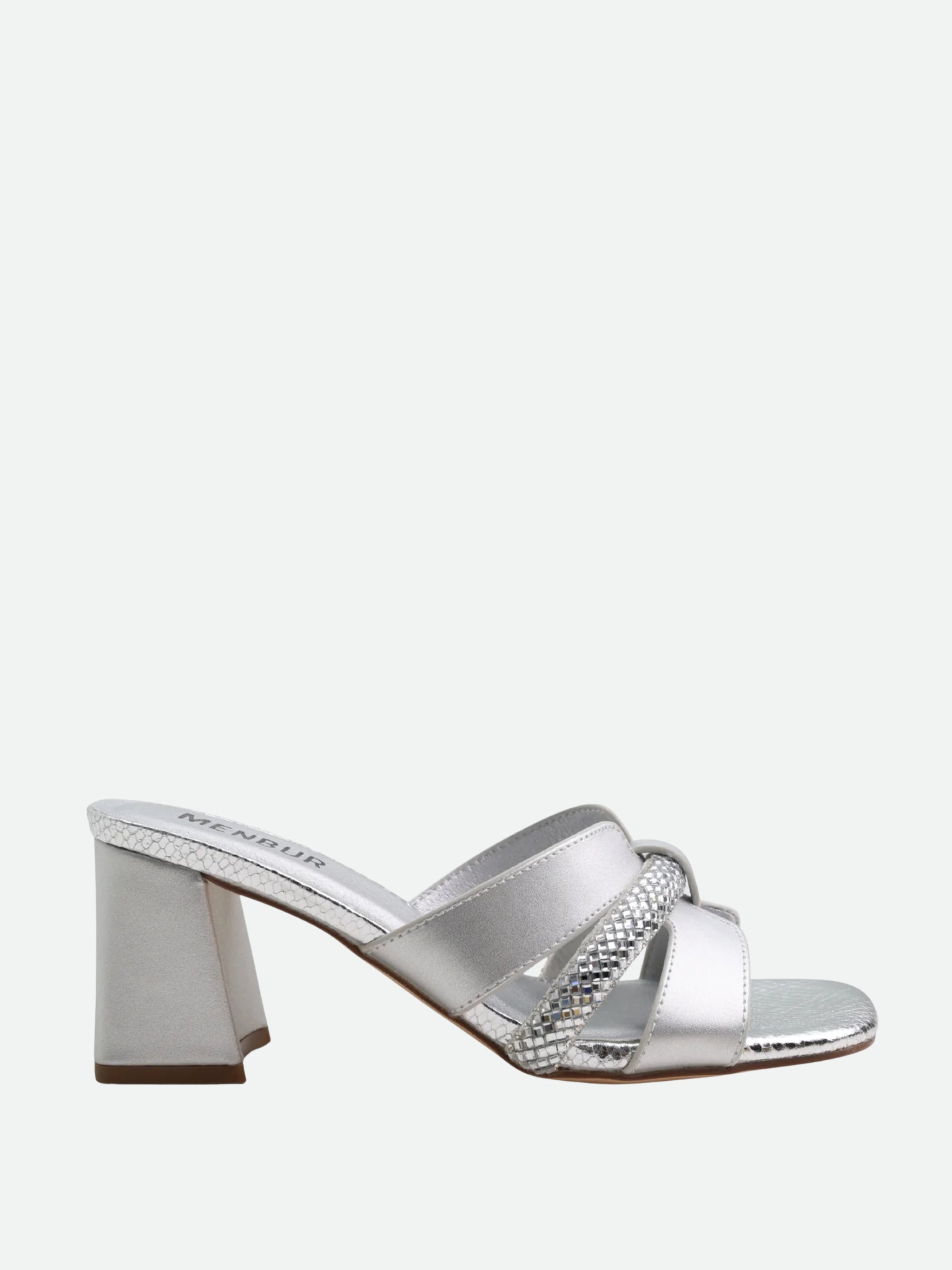 Menbur Heel Mm35 Mid Beaded Strap Silver
