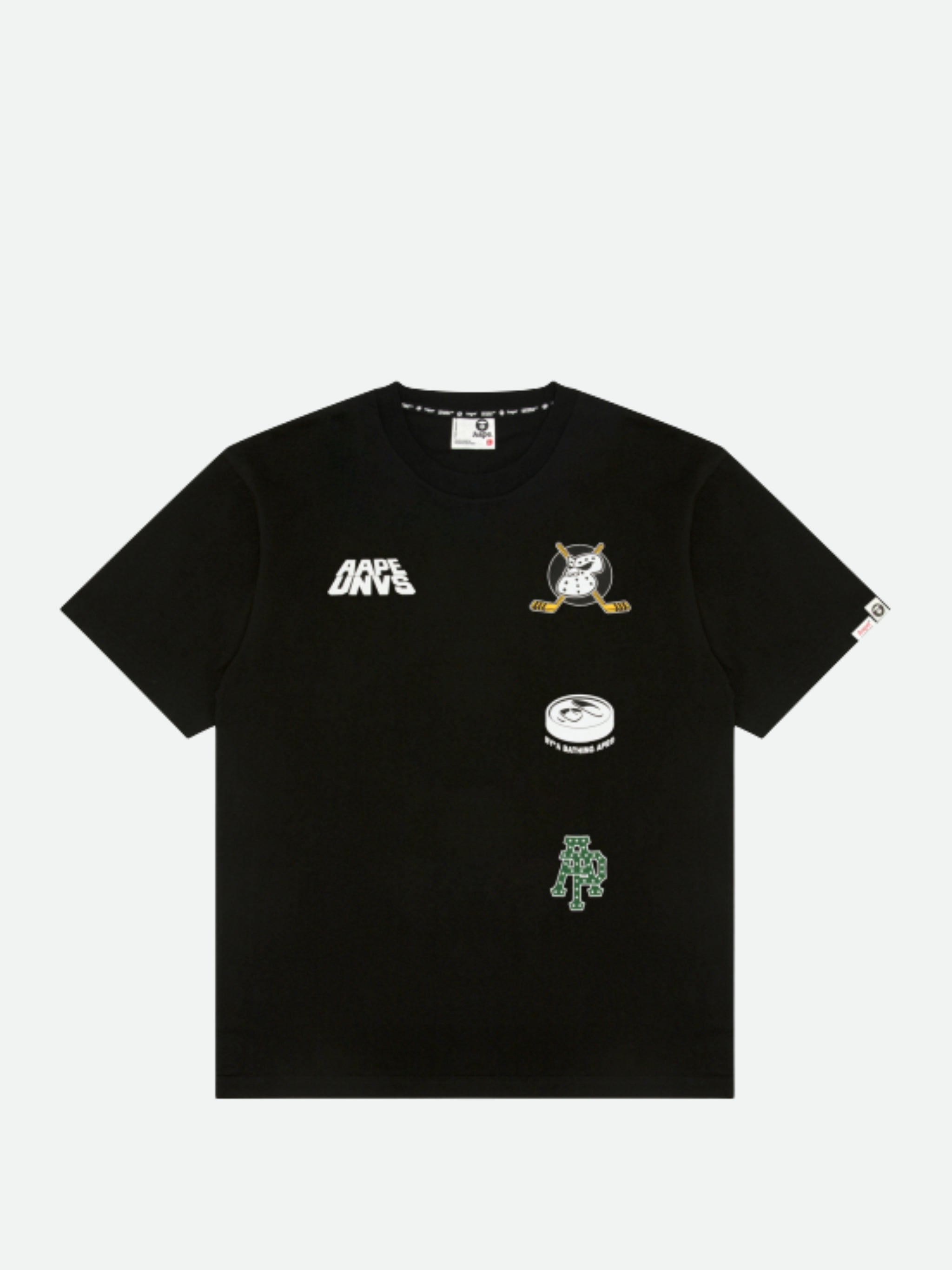 Aape Crew Multiple Logo Black