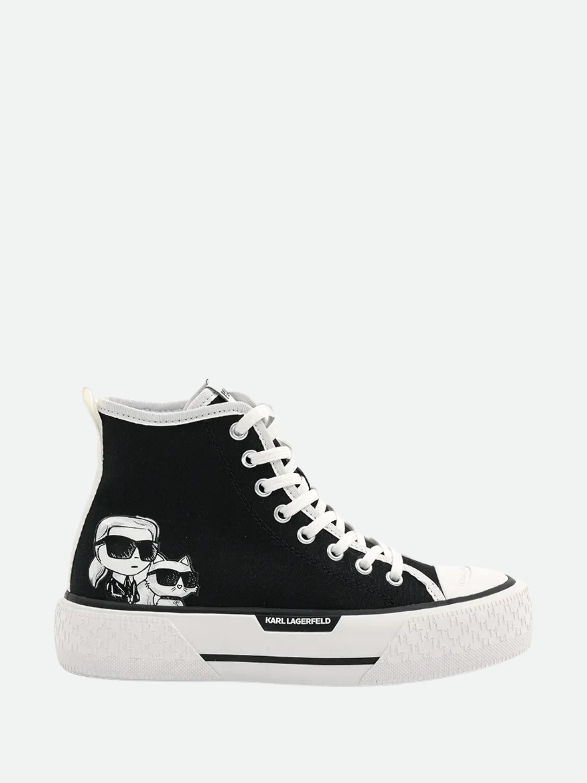 Karl Lagerfeld Sneaker Kll347 Ladies Kampus Max Iii Twin Nft Hi Black-White