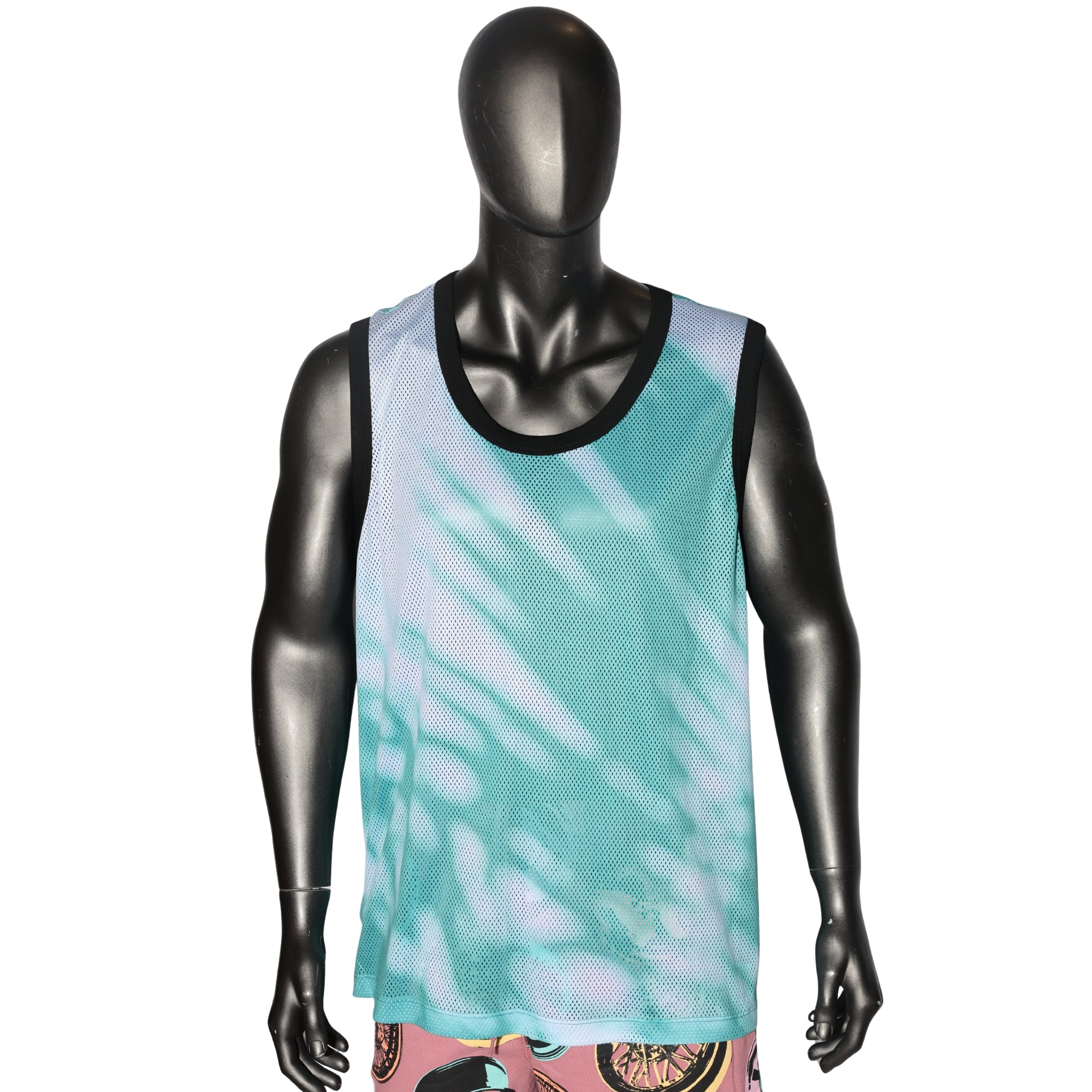 Blue Sky Inn Tank Shadow Print Blue