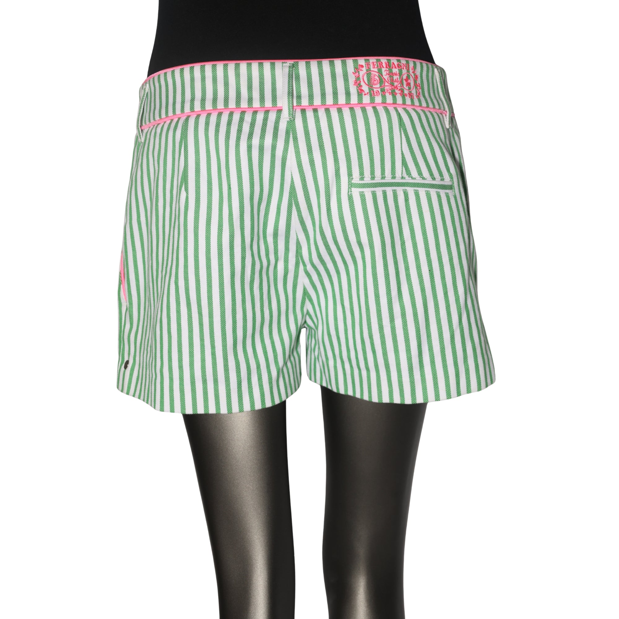 Chiara Ferragni Shorts Stripes Green-White