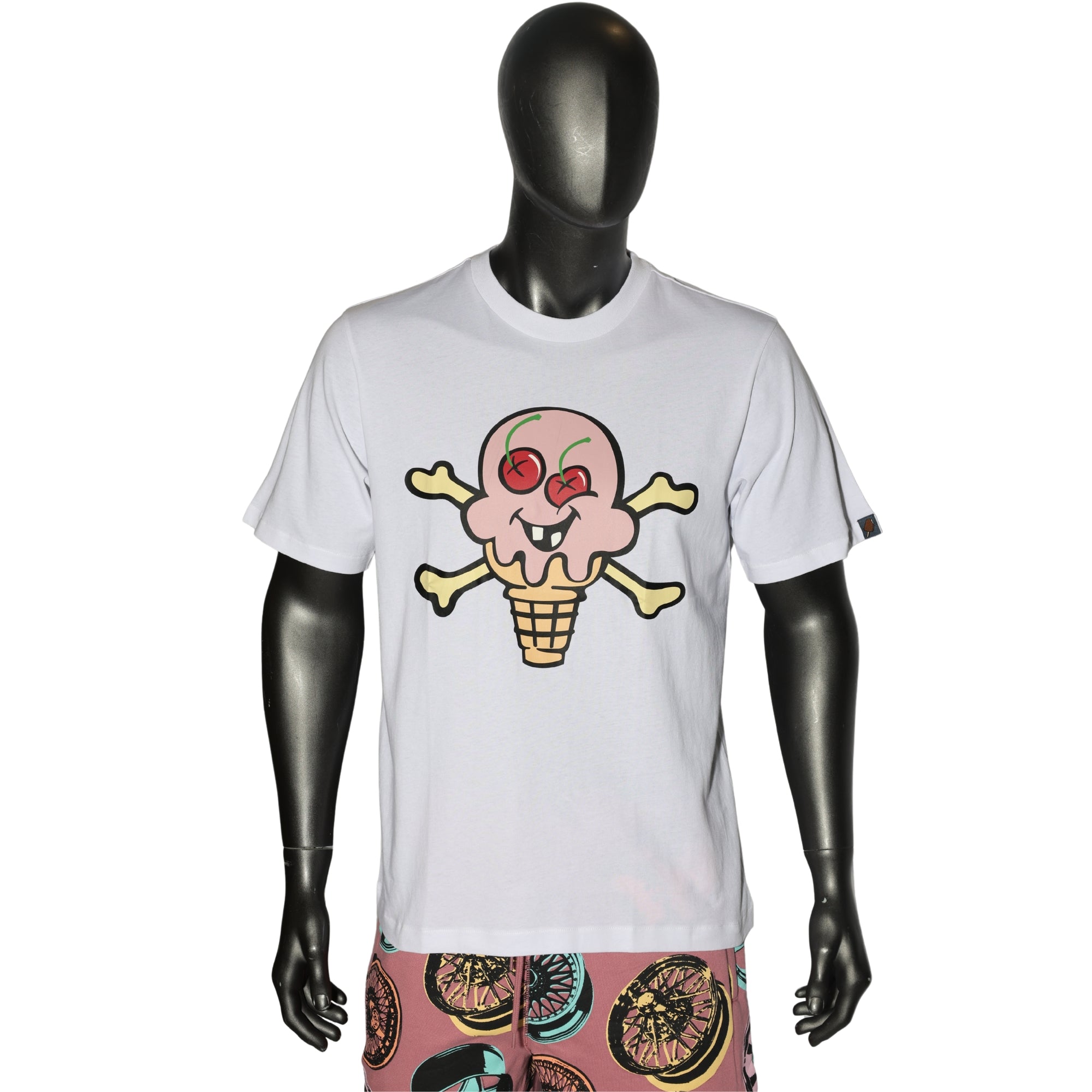 Ice-Cream T-Shirt Cones & Bones White