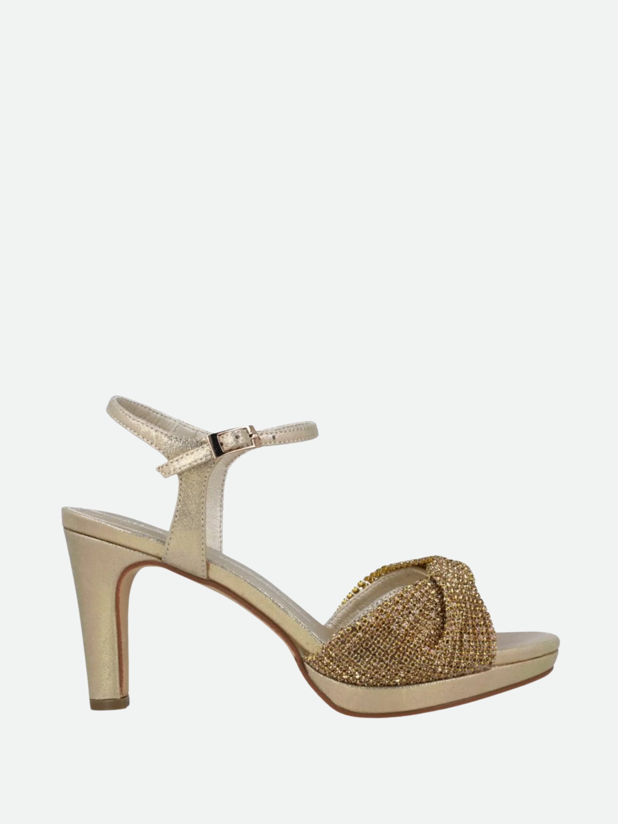 Menbur Heel Mm52 Diamante Knot Gold