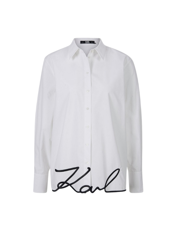 Karl Lagerfeld Shirt Signature Logo White