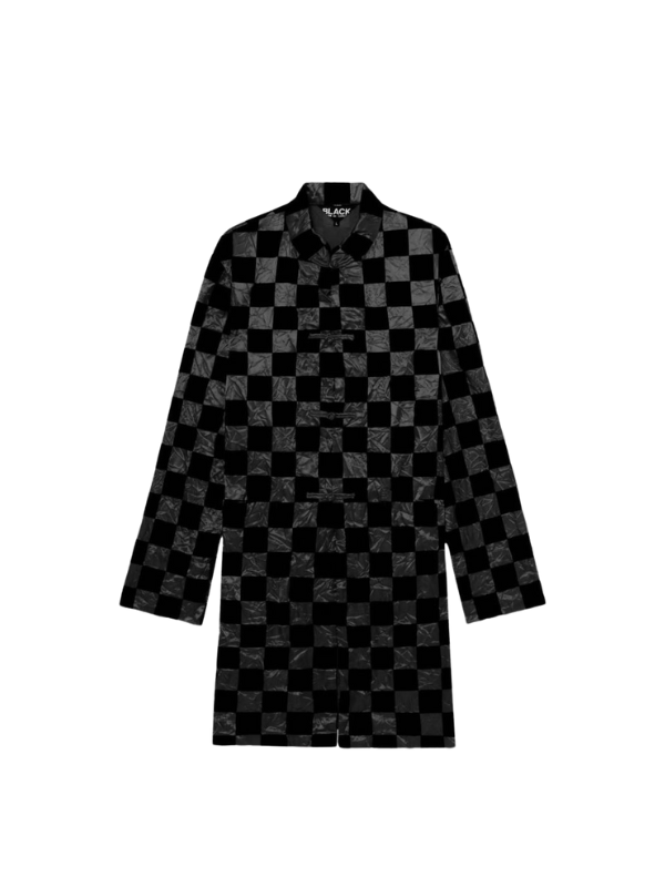 Comme Des Garcons Jacket Checkered Flock Black