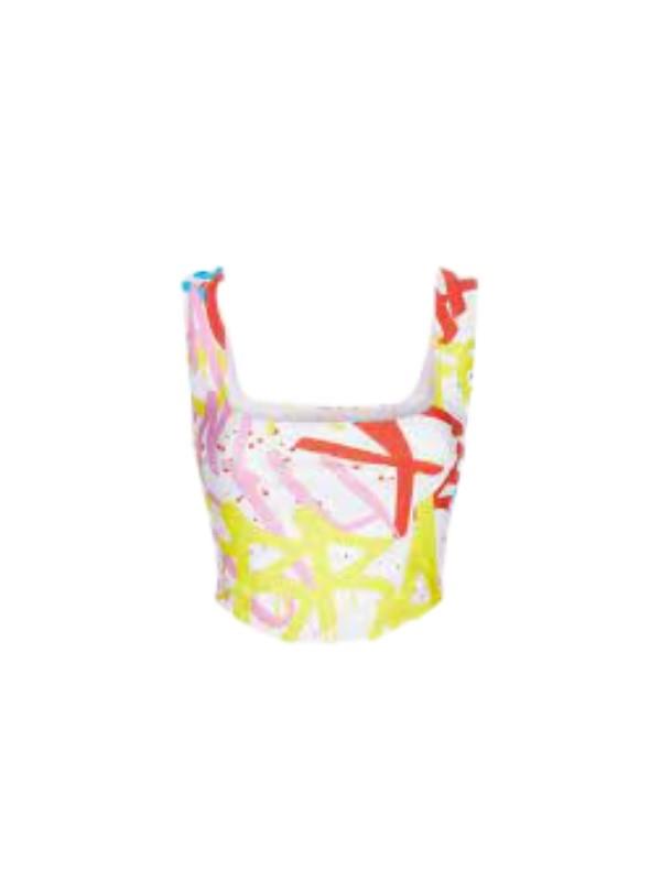 Chiara Ferragni Top Ladies Graphic Print Multi Colour