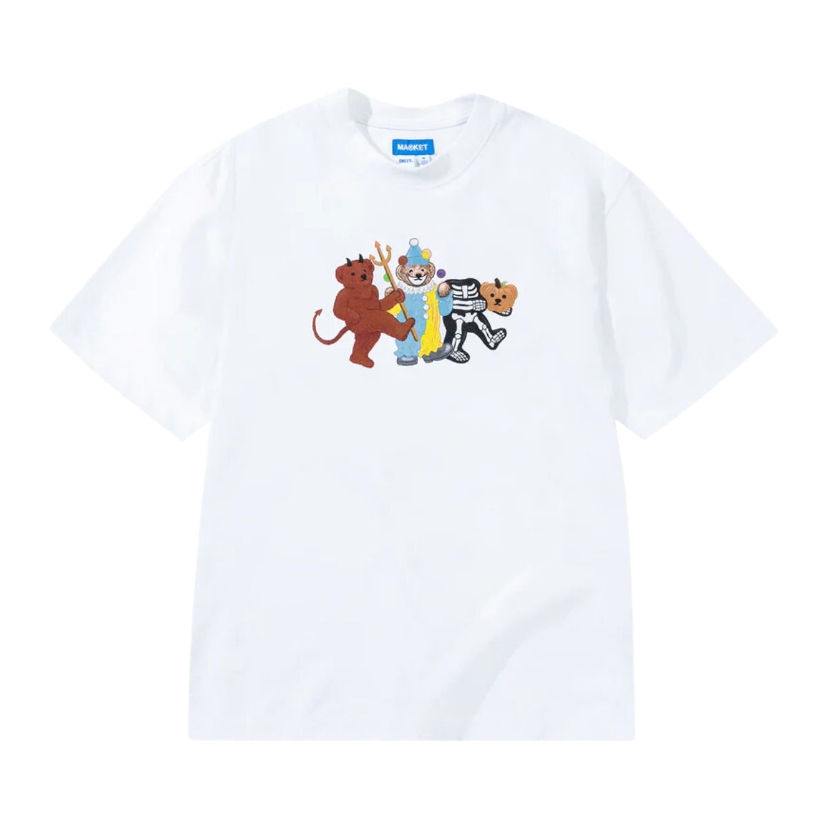 Market T-Shirt Tricky Bears White