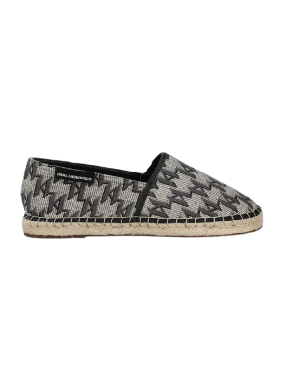 Karl Lagerfeld Sneaker Espadrille Allover Black-Grey