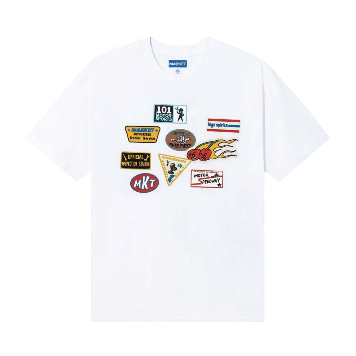 Market T-Shirt Patched White