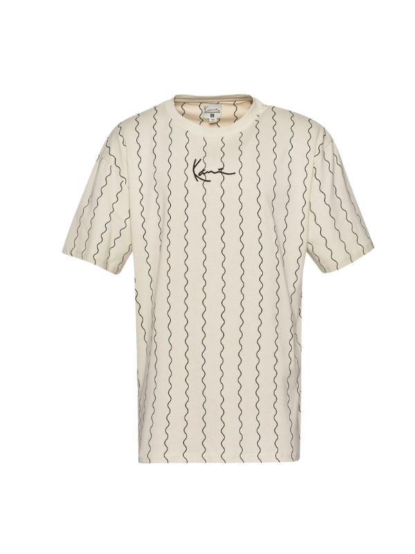 Karl Kani T-Shirt Pinstripe Off-White