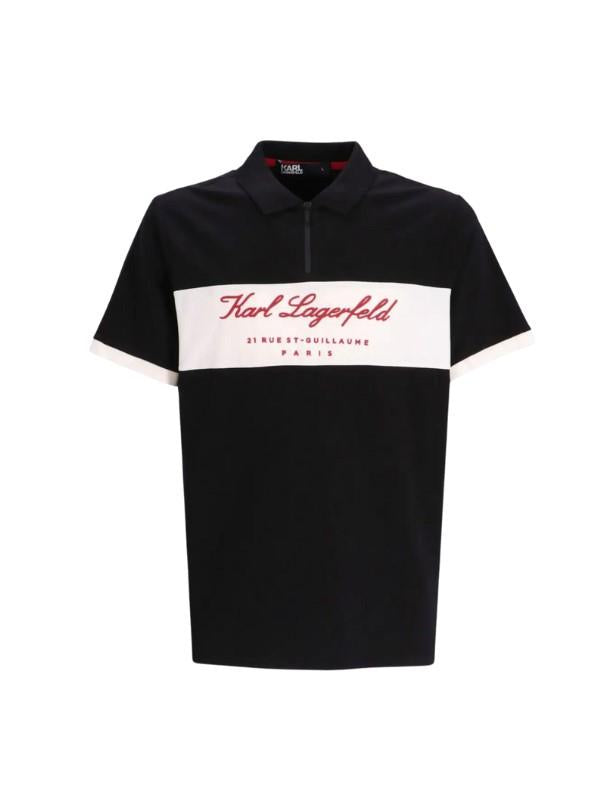 Karl Lagerfeld Golfer Mid Panel Logo Black-White