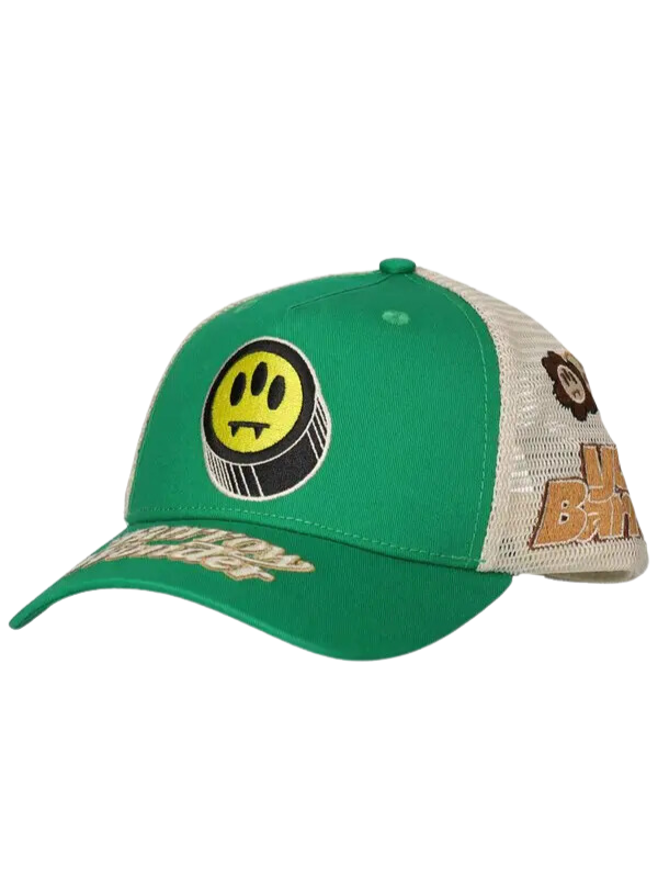 Barrow Cap Graphic Print Logo Fern Green