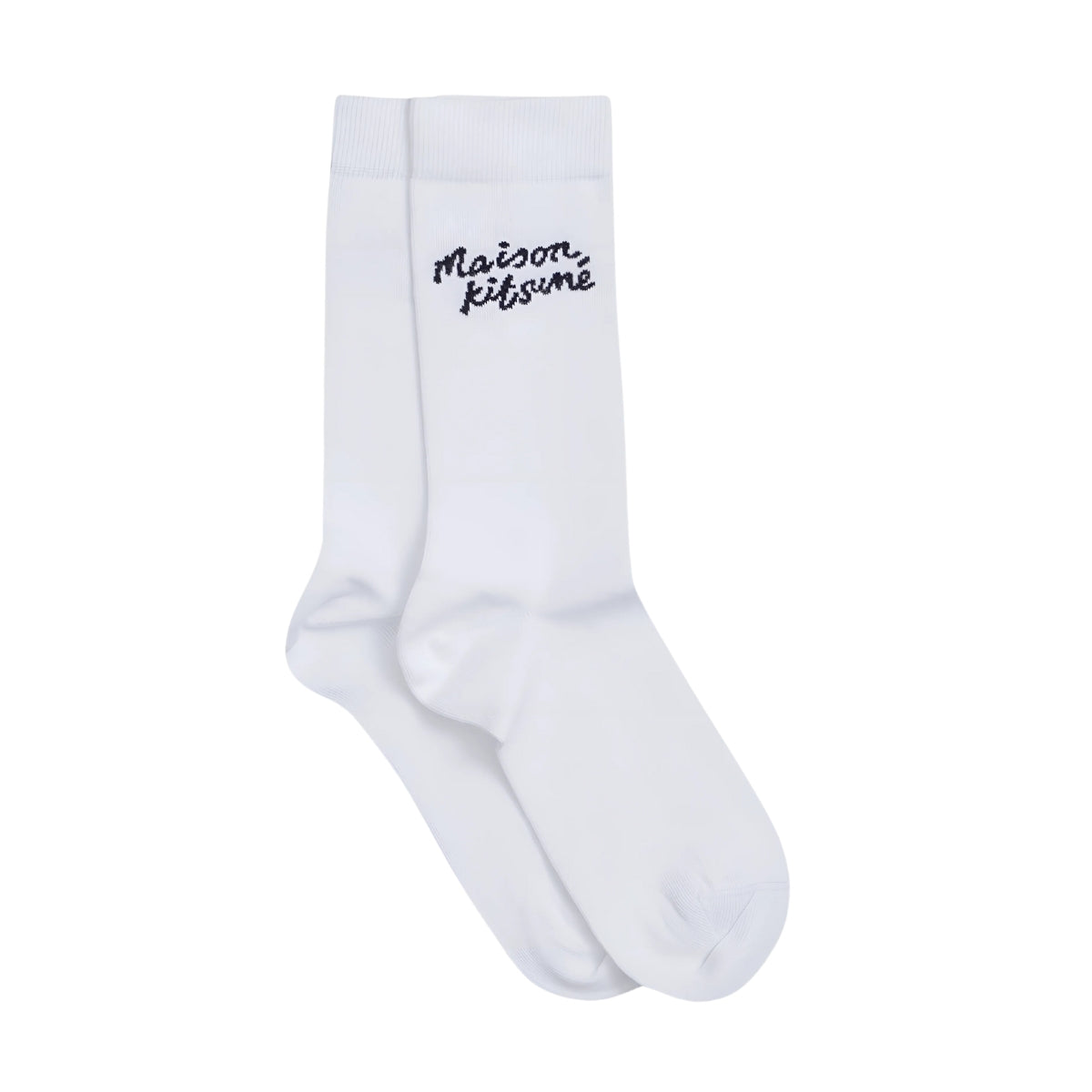 Maison Kitsune Socks Logo White